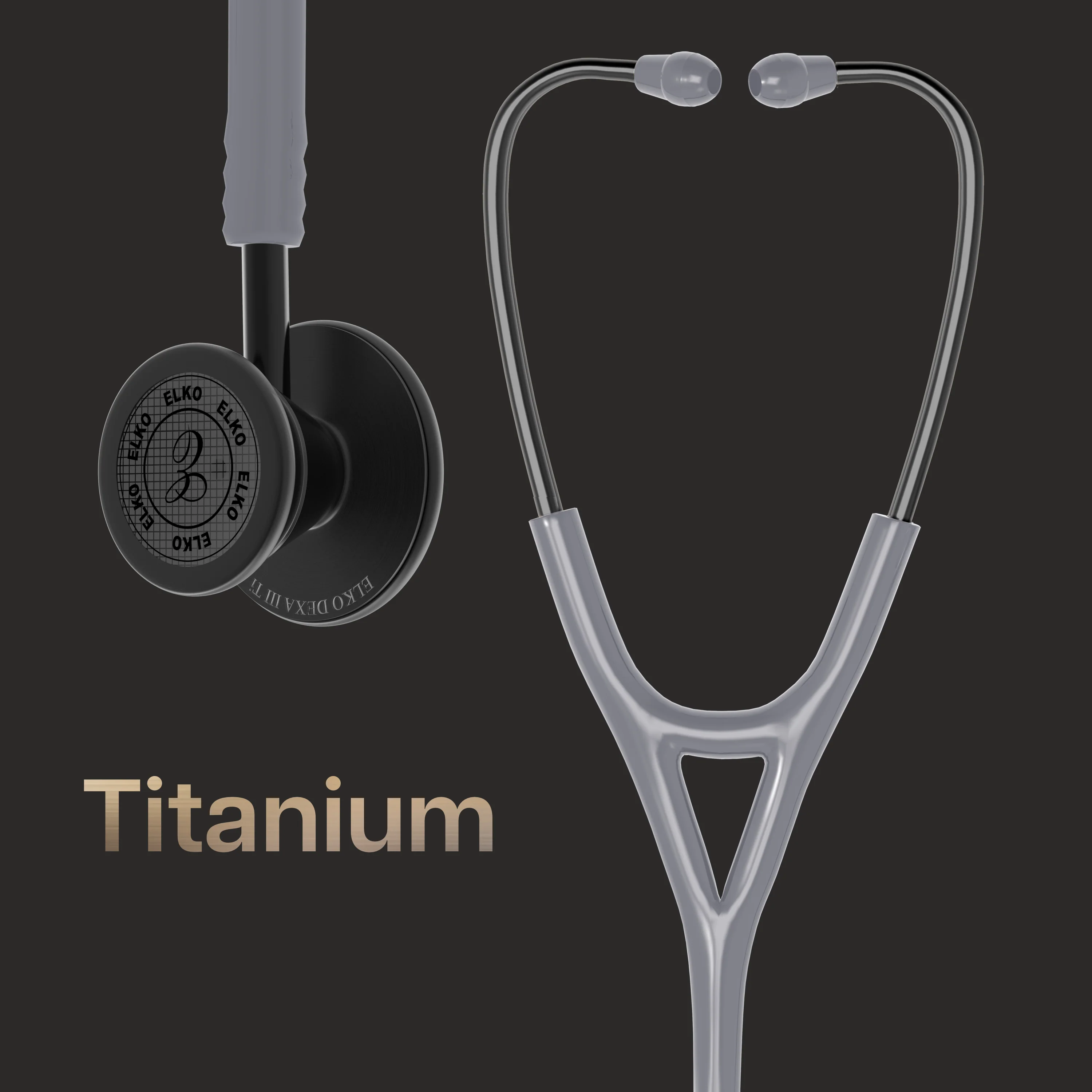 ELKO DEXA III Ti Titanium Stethoscope - Black Edition - Image 19