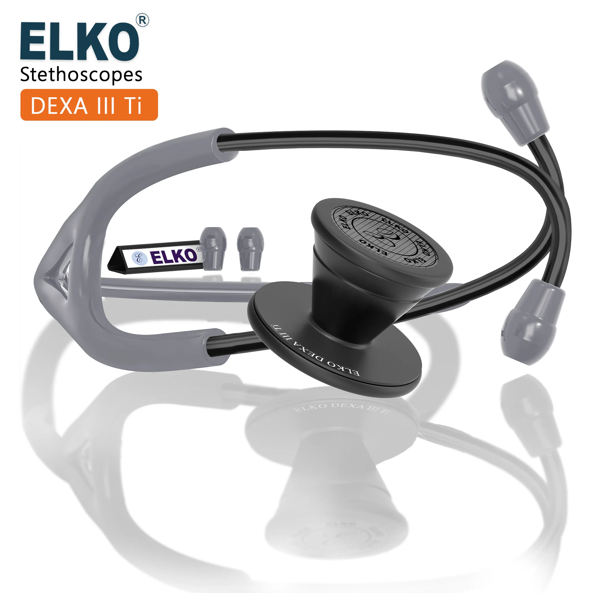ELKO DEXA III Ti Titanium Stethoscope - Black Edition - Image 20