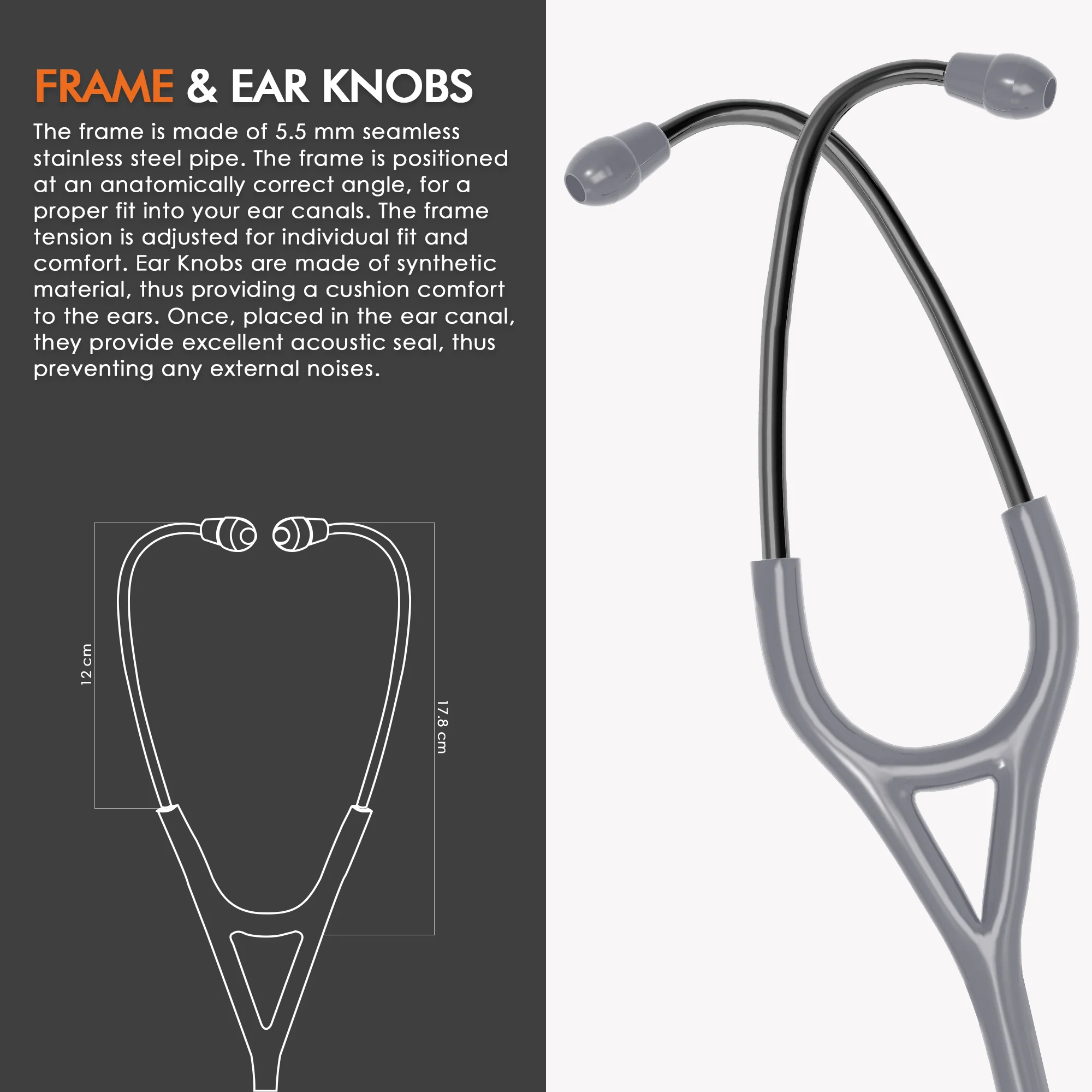 ELKO DEXA III Ti Titanium Stethoscope - Black Edition - Image 22