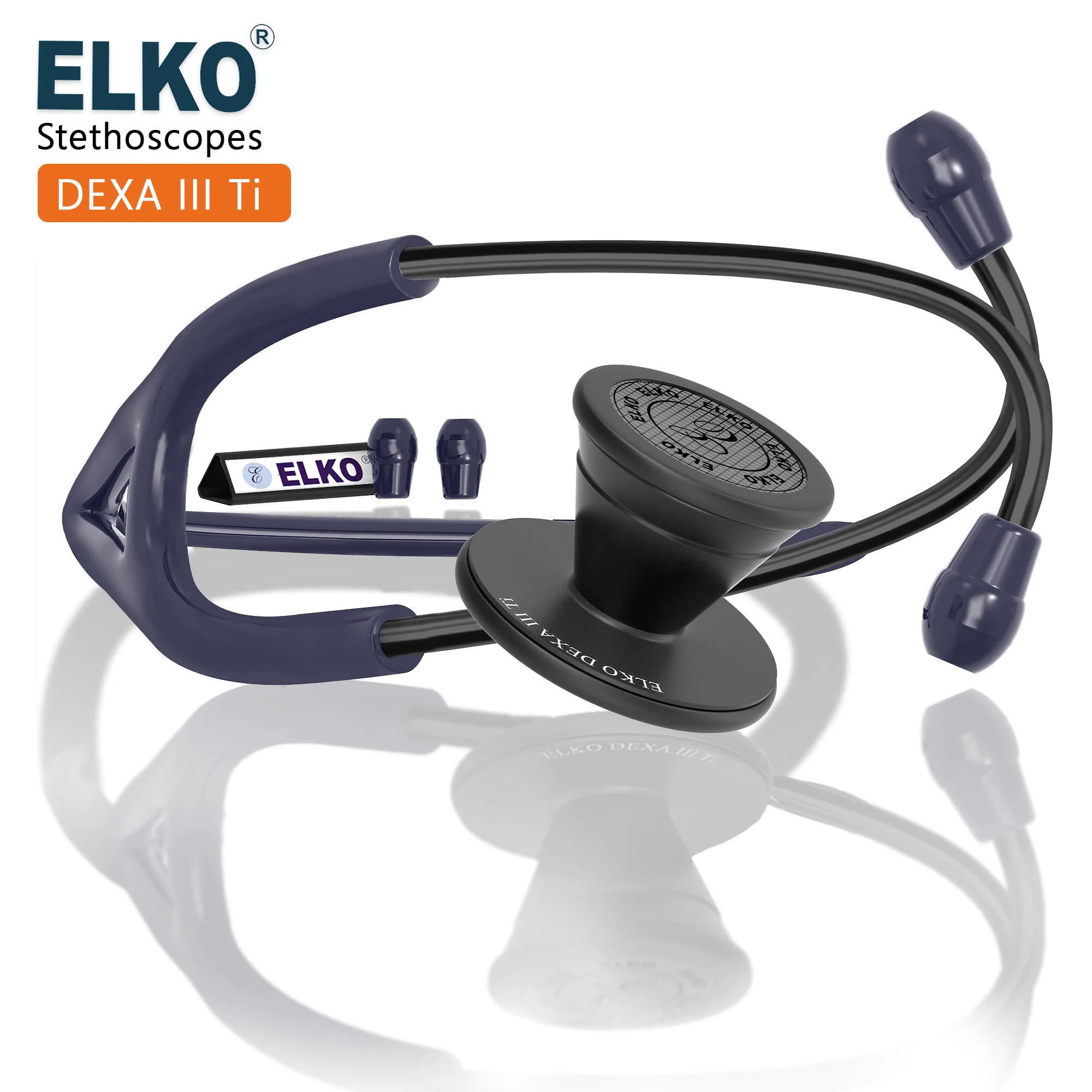 ELKO DEXA III Ti Titanium Stethoscope - Black Edition - Image 26