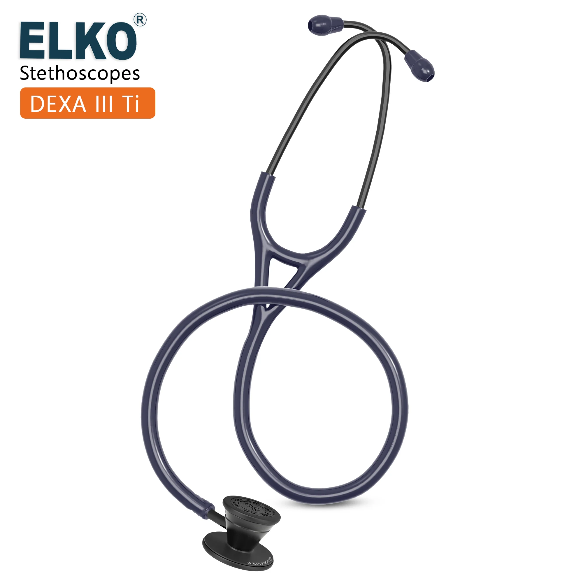 ELKO DEXA III Ti Titanium Stethoscope - Black Edition - Image 27