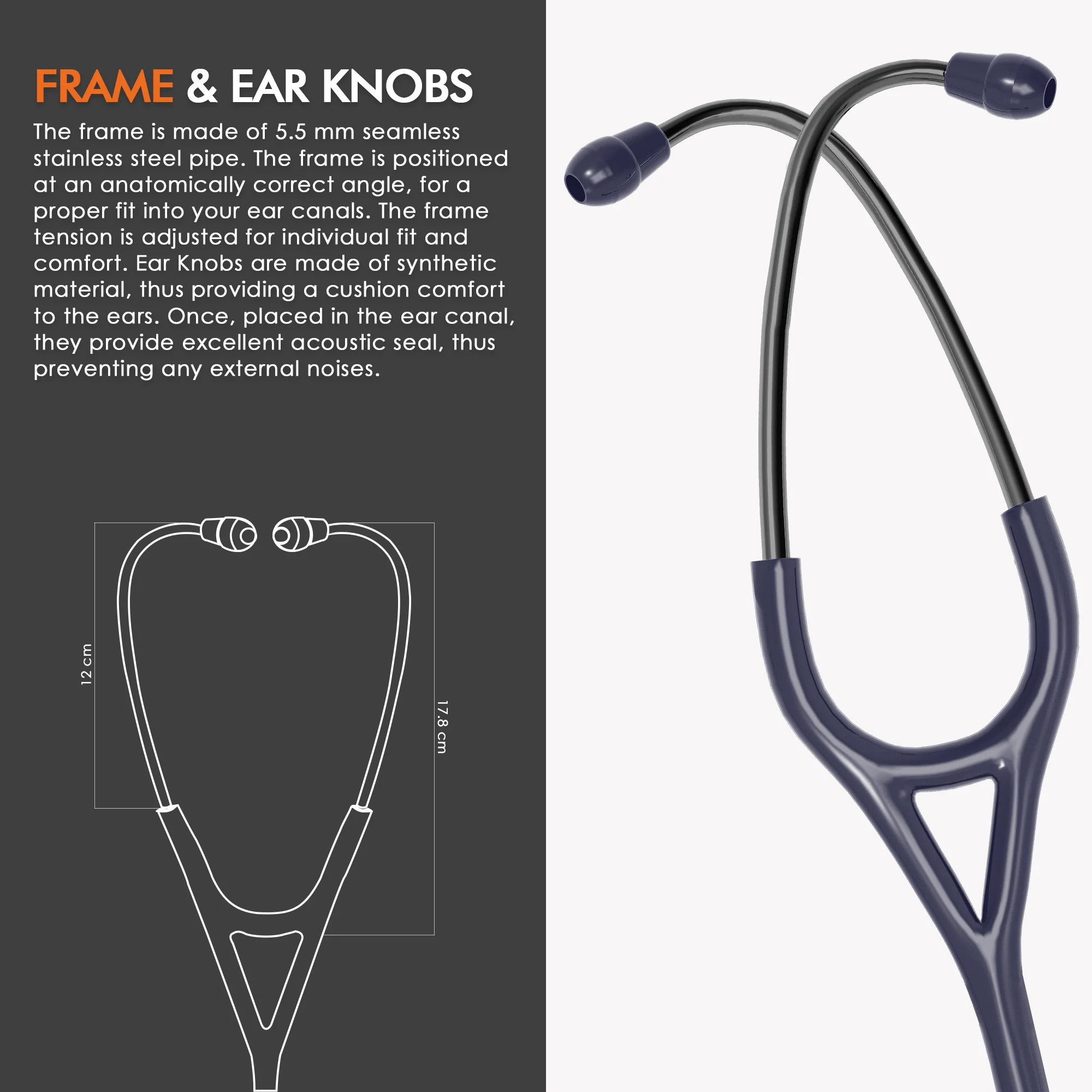ELKO DEXA III Ti Titanium Stethoscope - Black Edition - Image 28