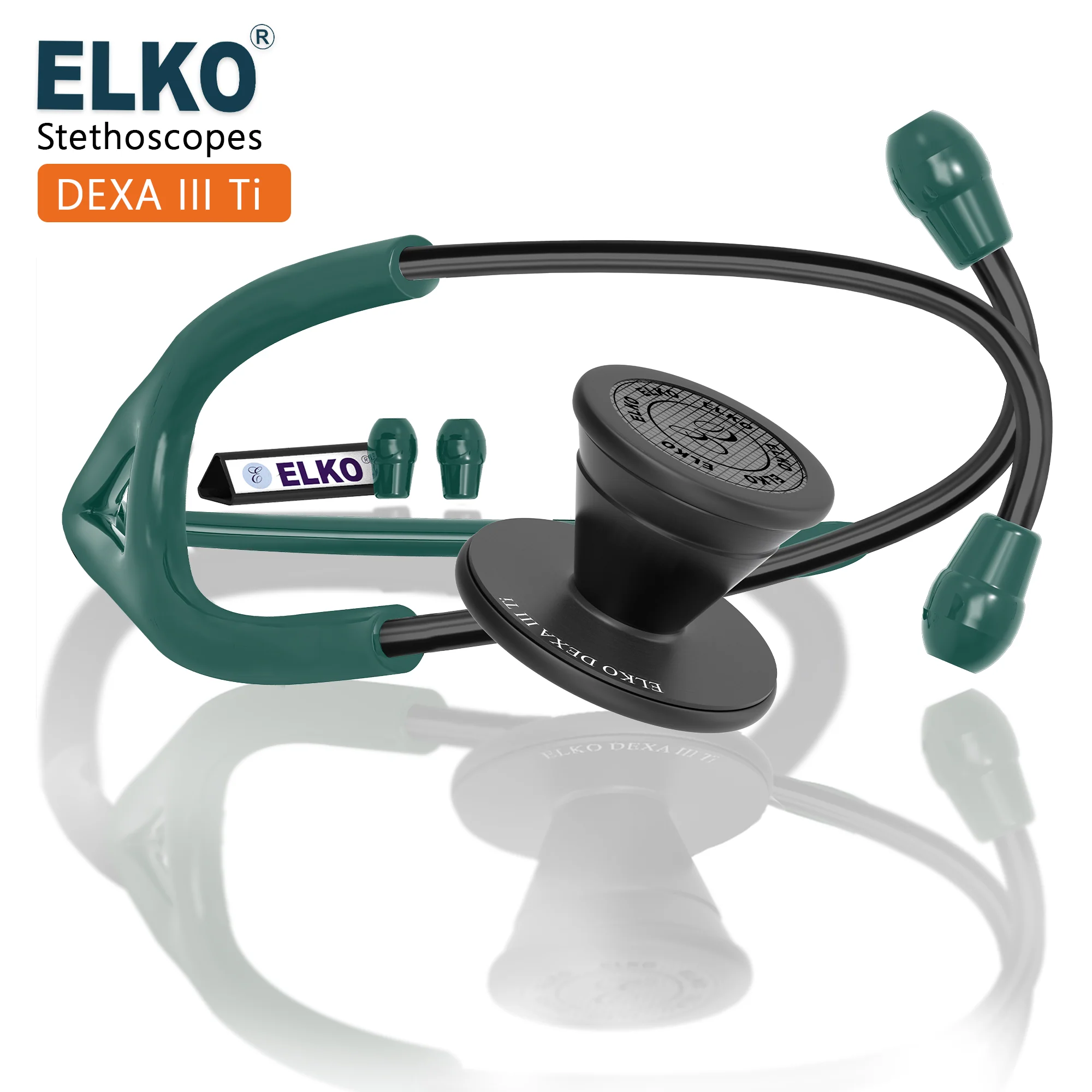 ELKO DEXA III Ti Titanium Stethoscope - Black Edition - Image 32