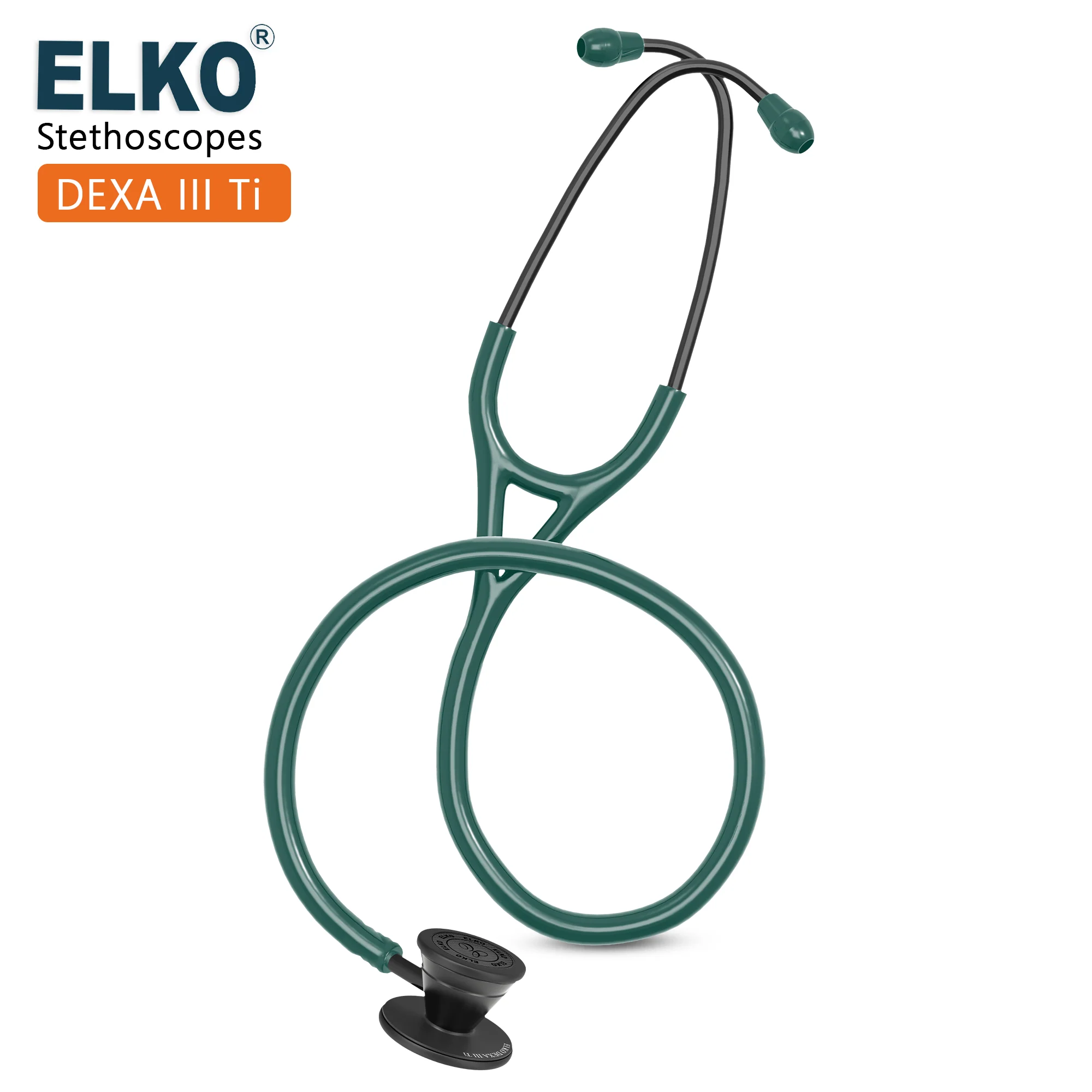 ELKO DEXA III Ti Titanium Stethoscope - Black Edition - Image 33