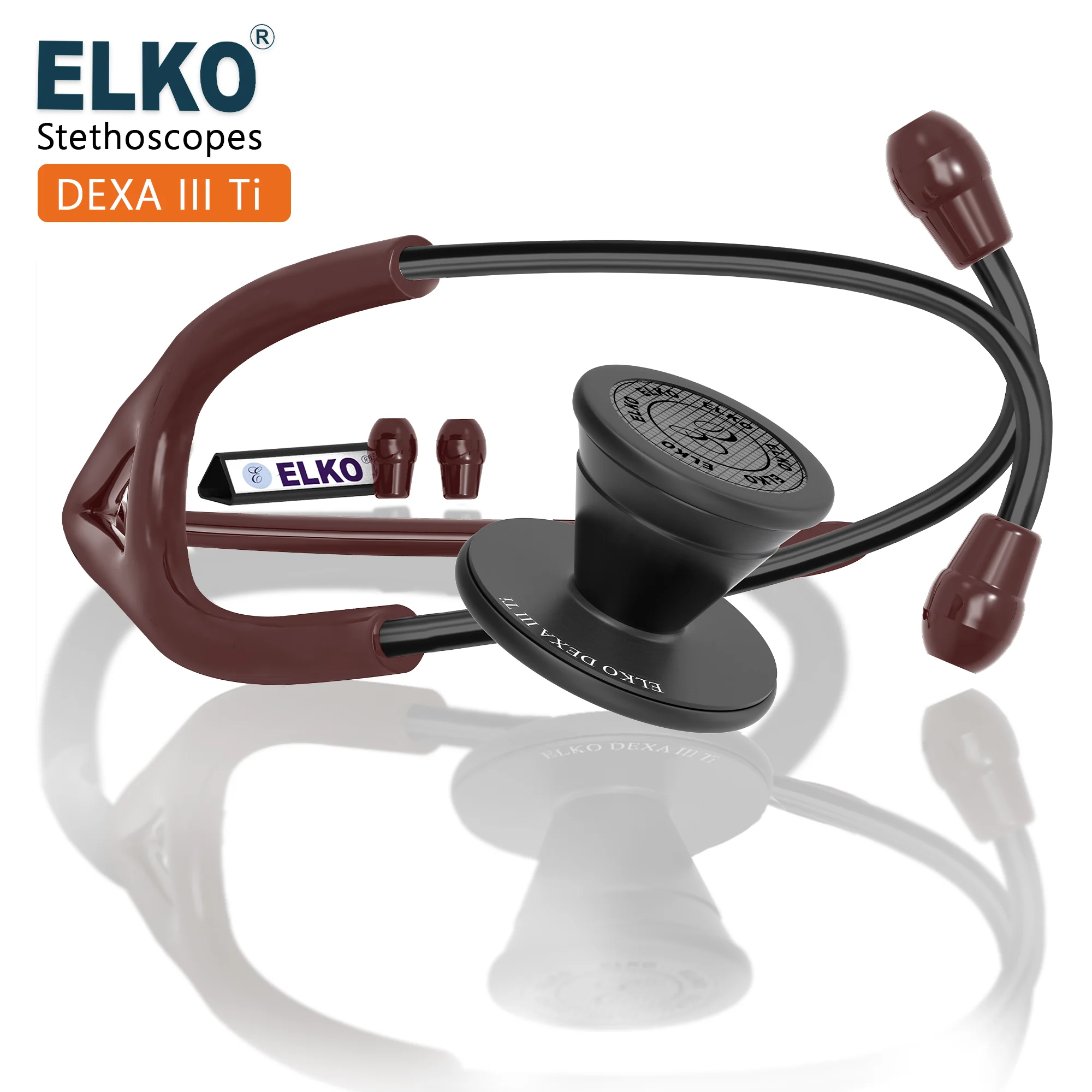 ELKO DEXA III Ti Titanium Stethoscope - Black Edition - Image 38