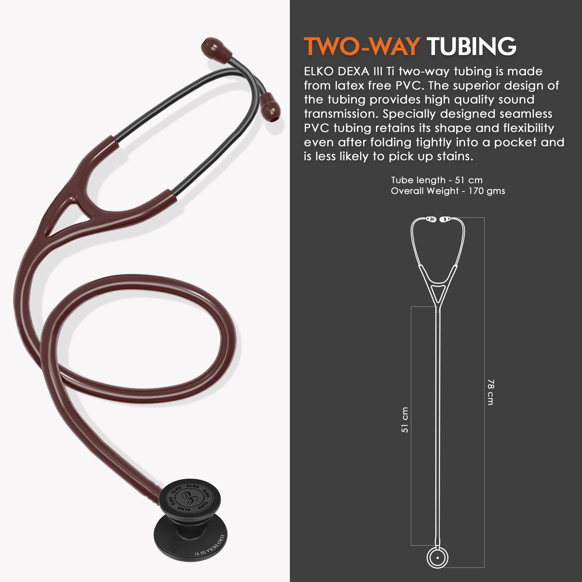 ELKO DEXA III Ti Titanium Stethoscope - Black Edition - Image 42