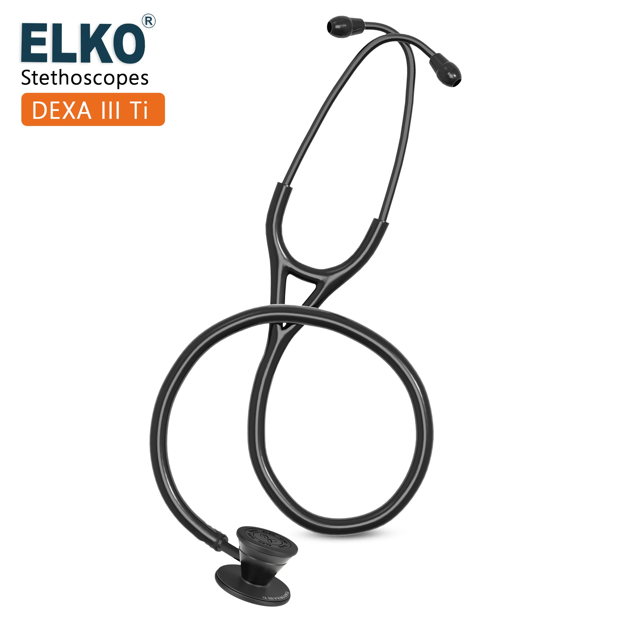 ELKO DEXA III Ti Titanium Stethoscope - Black Edition - Image 6