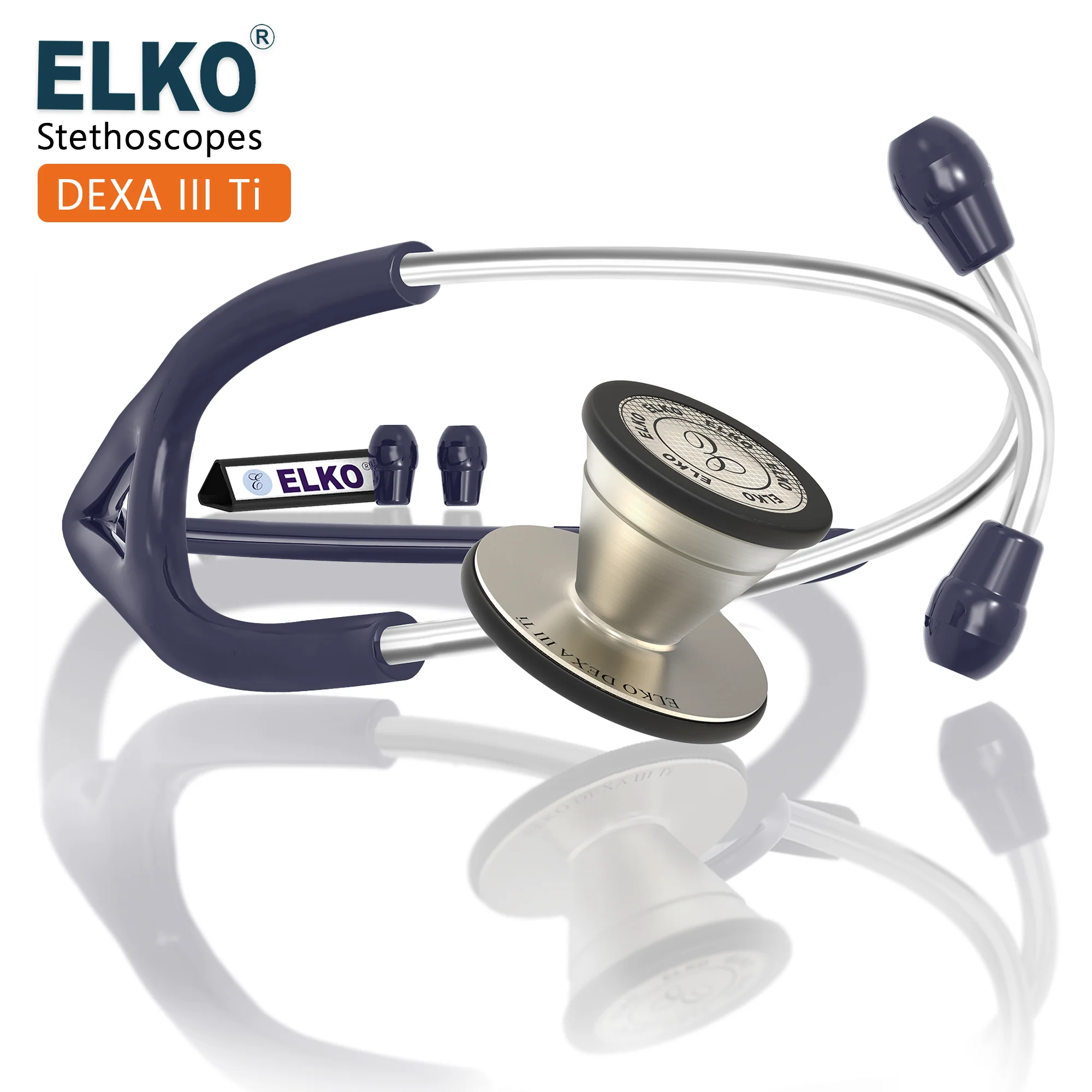 ELKO DEXA III Ti Titanium Stethoscope - Natural Titanium - Image 13