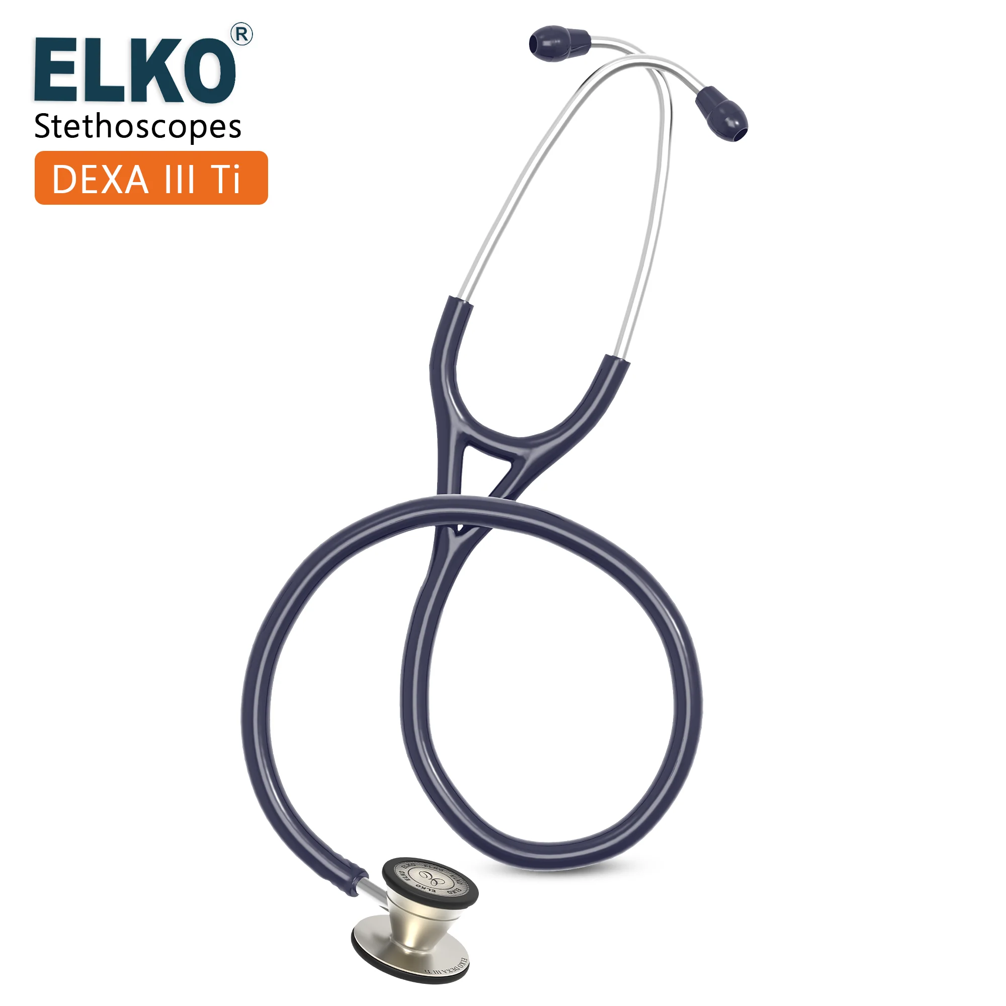 ELKO DEXA III Ti Titanium Stethoscope - Natural Titanium - Image 14