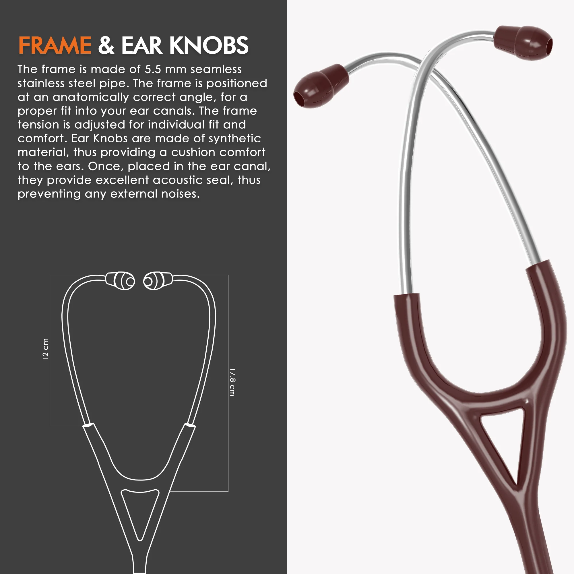 ELKO DEXA III Ti Titanium Stethoscope - Natural Titanium - Image 19
