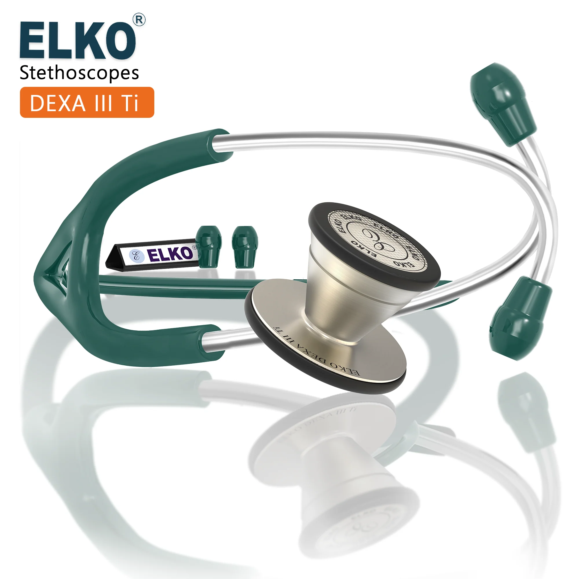 ELKO DEXA III Ti Titanium Stethoscope - Natural Titanium - Image 27