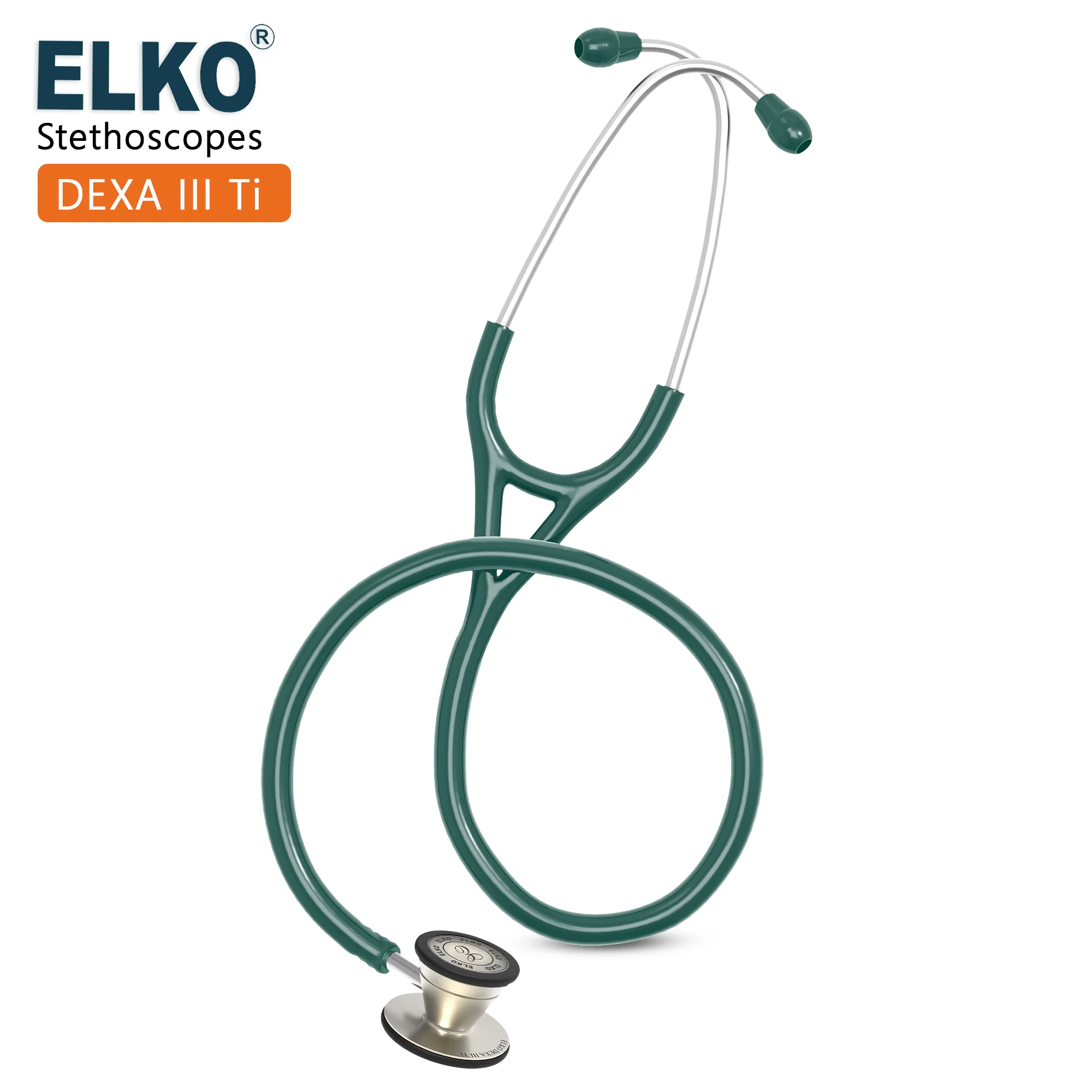 ELKO DEXA III Ti Titanium Stethoscope - Natural Titanium - Image 28