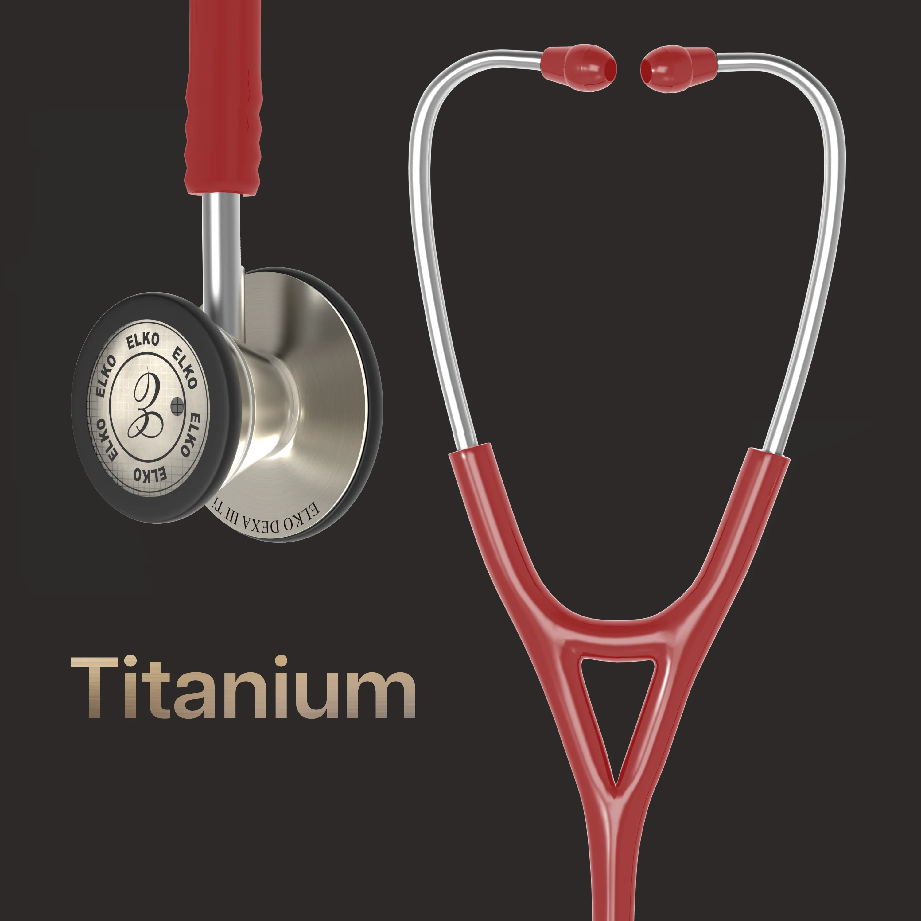 ELKO DEXA III Ti Titanium Stethoscope - Natural Titanium - Image 29