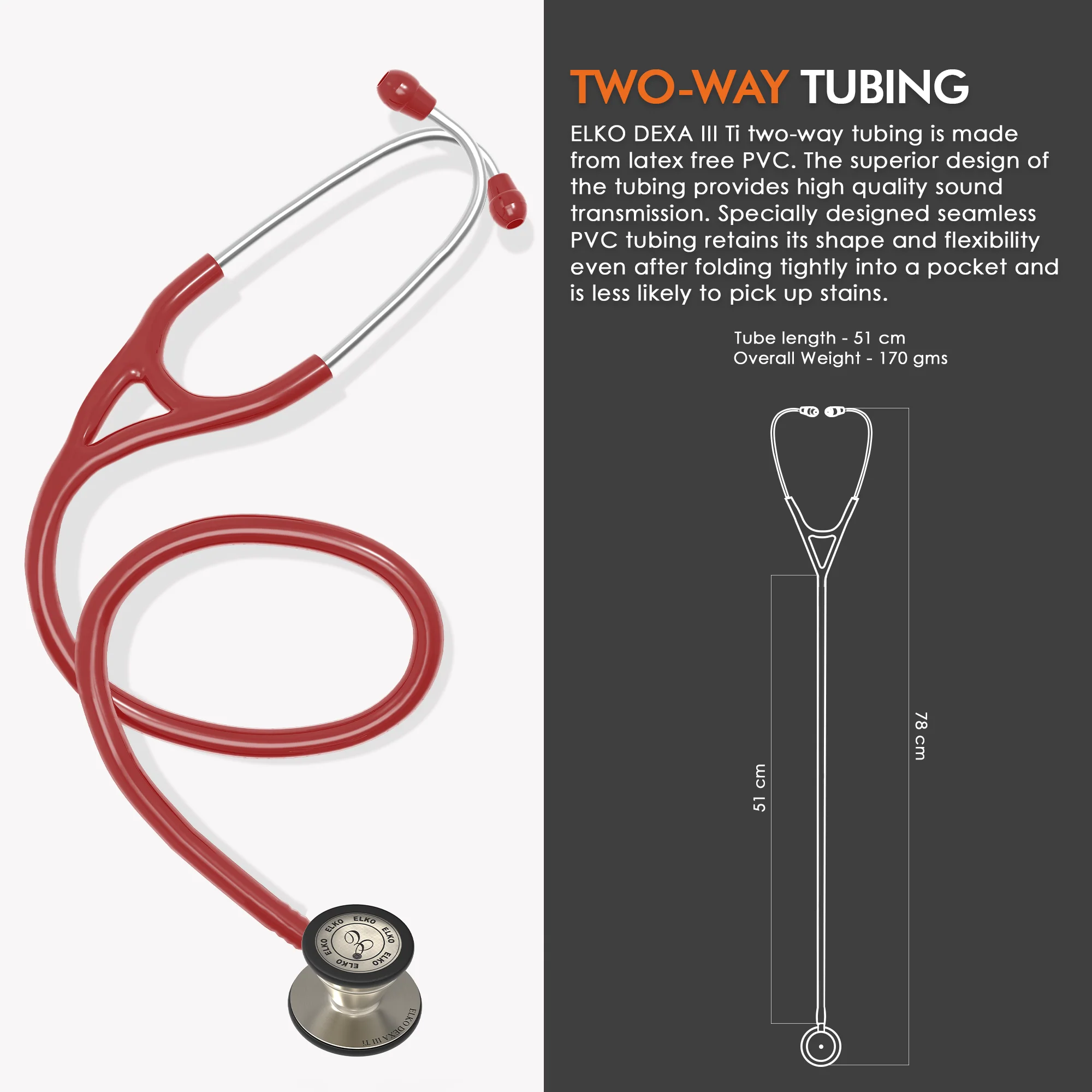 ELKO DEXA III Ti Titanium Stethoscope - Natural Titanium - Image 32