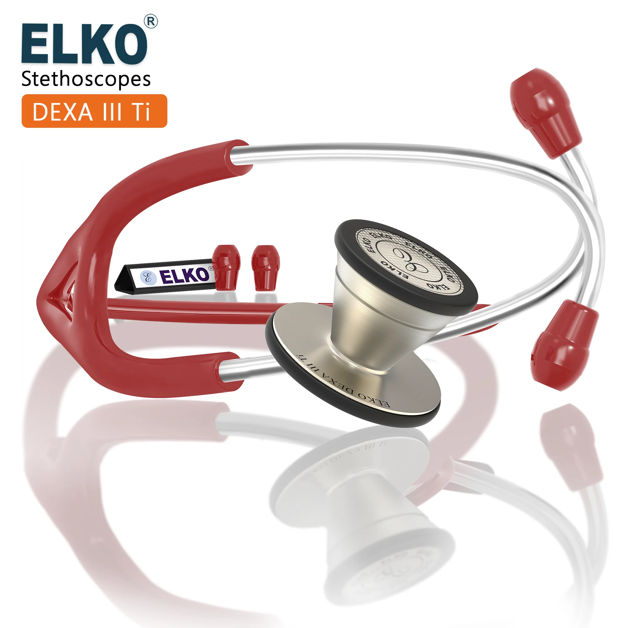 ELKO DEXA III Ti Titanium Stethoscope - Natural Titanium - Image 34