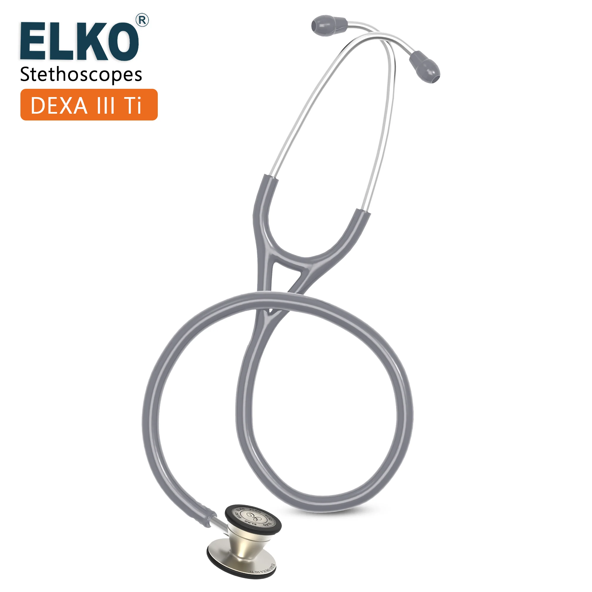 ELKO DEXA III Ti Titanium Stethoscope - Natural Titanium - Image 42