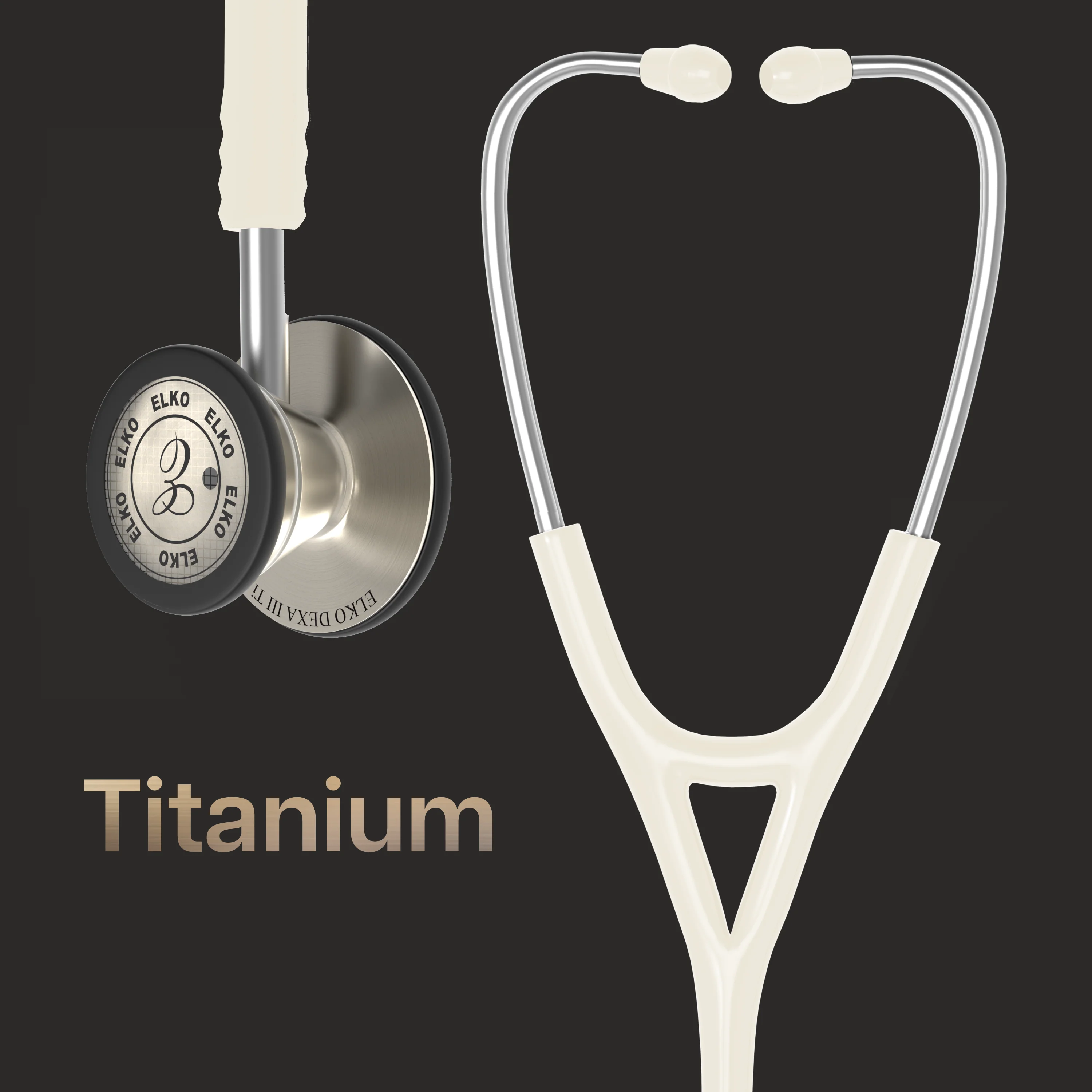 ELKO DEXA III Ti Titanium Stethoscope - Natural Titanium - Image 43