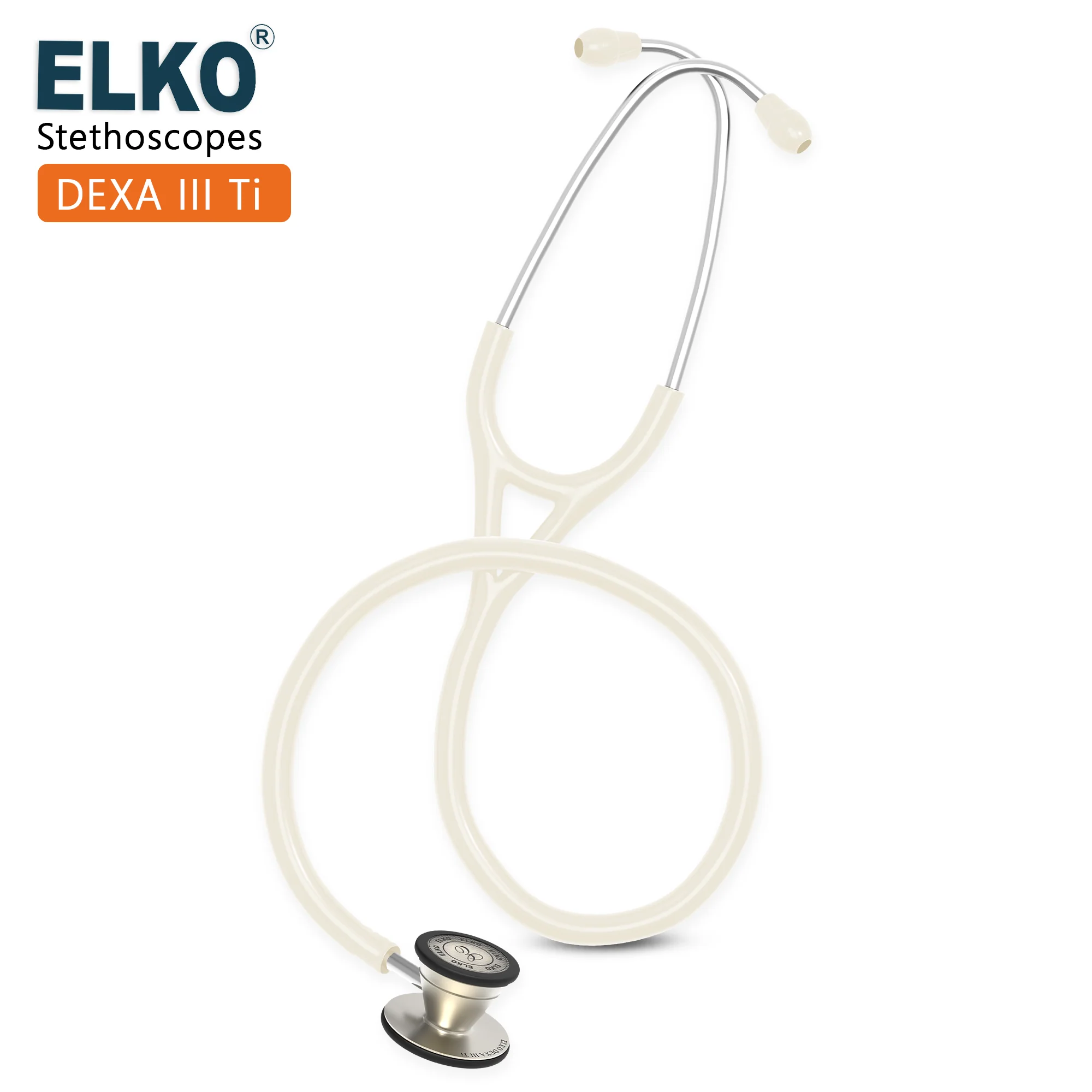 ELKO DEXA III Ti Titanium Stethoscope - Natural Titanium - Image 49