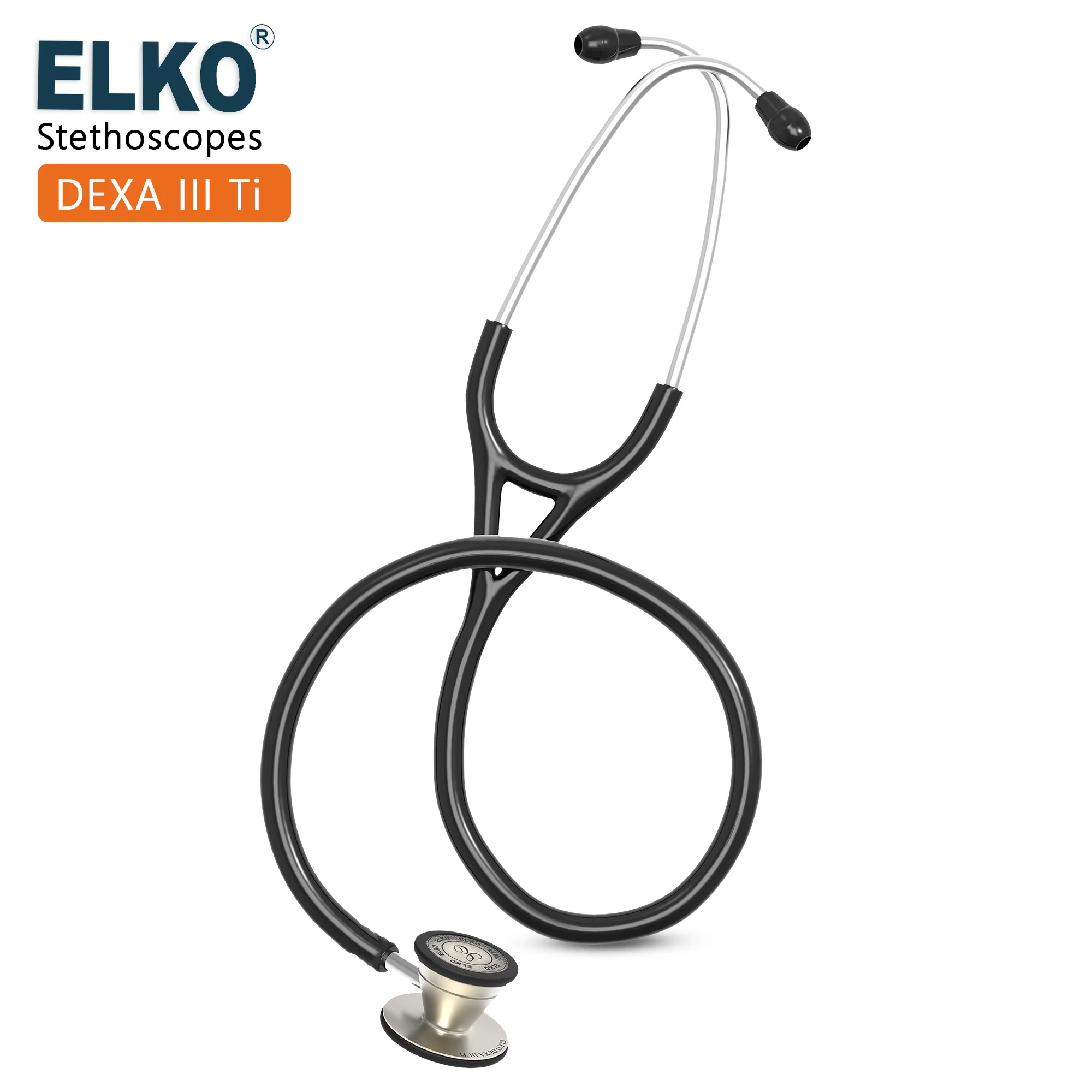 ELKO DEXA III Ti Titanium Stethoscope - Natural Titanium - Image 7