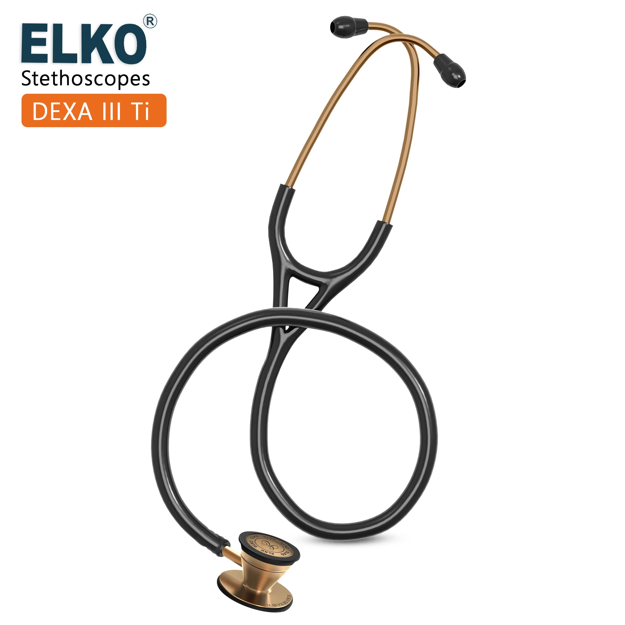ELKO DEXA III Ti Titanium Stethoscope - Rose Gold - Image 14
