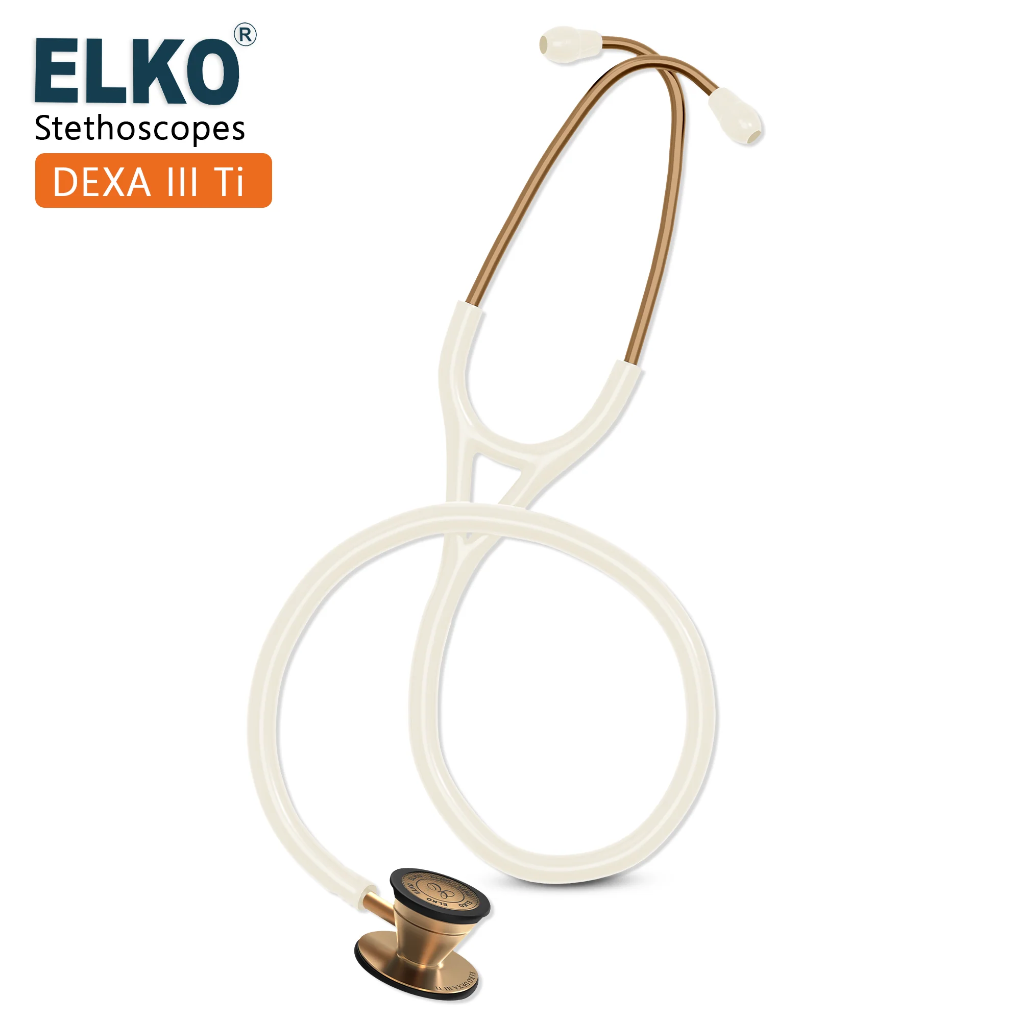 ELKO DEXA III Ti Titanium Stethoscope - Rose Gold - Image 21