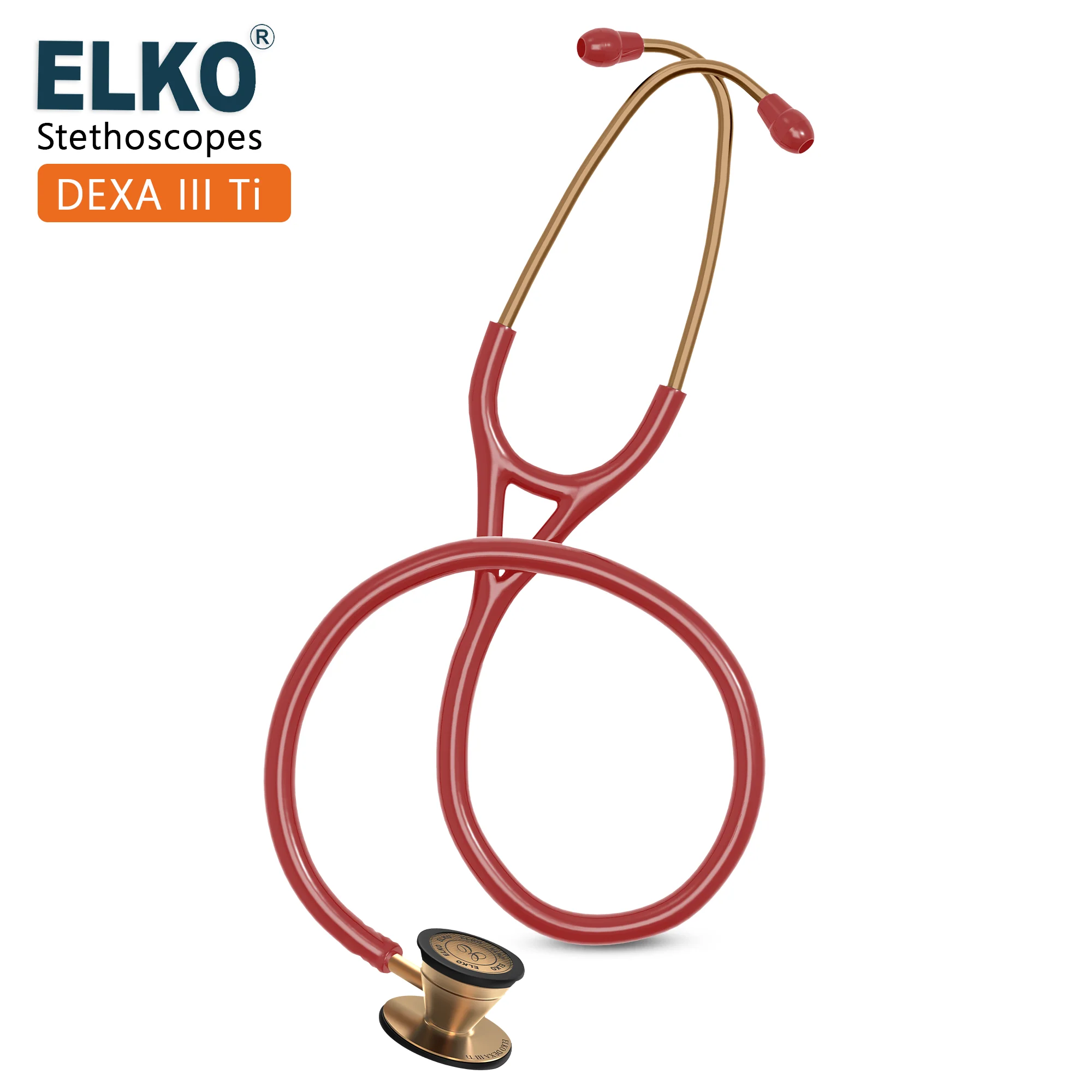 ELKO DEXA III Ti Titanium Stethoscope - Rose Gold - Image 27