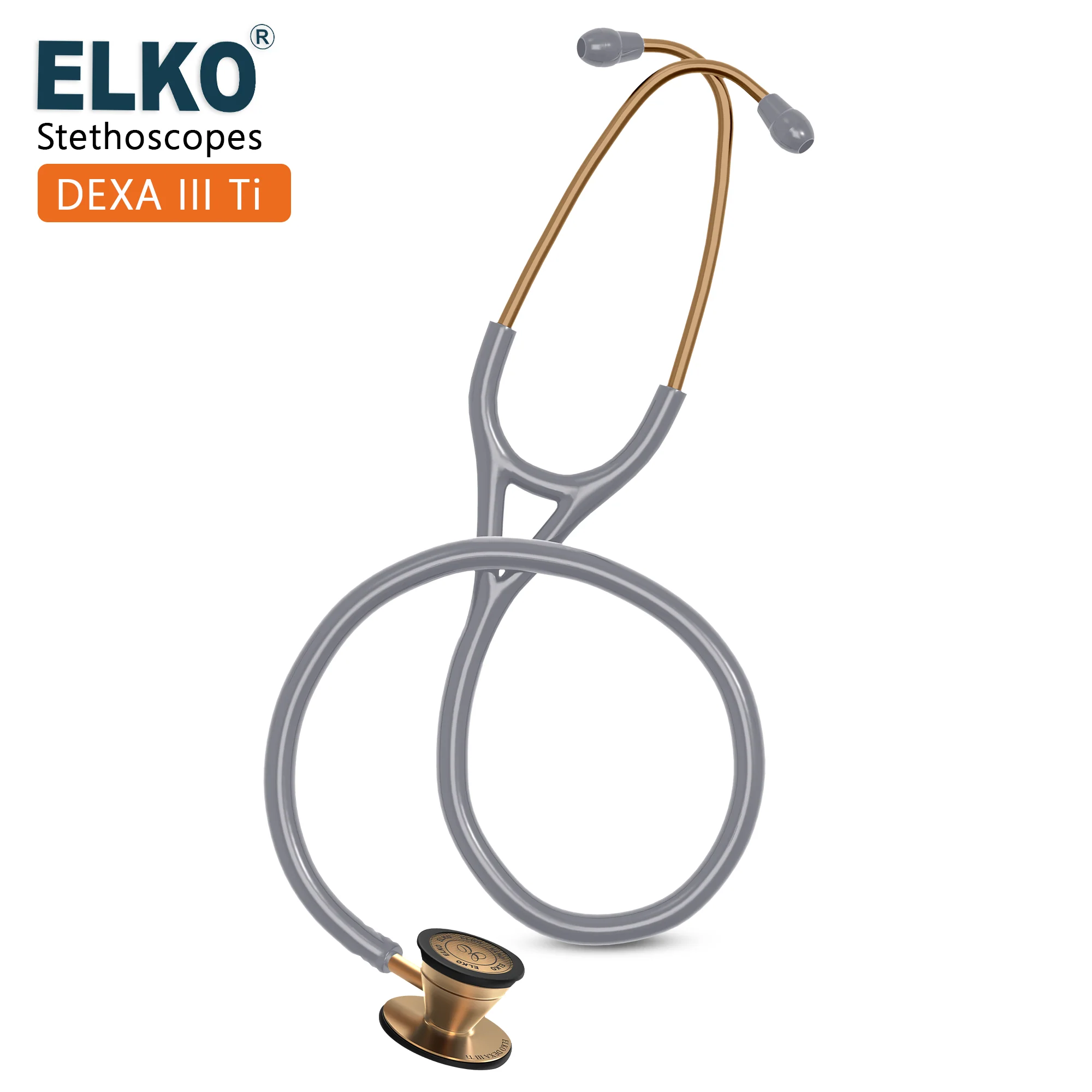 ELKO DEXA III Ti Titanium Stethoscope - Rose Gold - Image 35