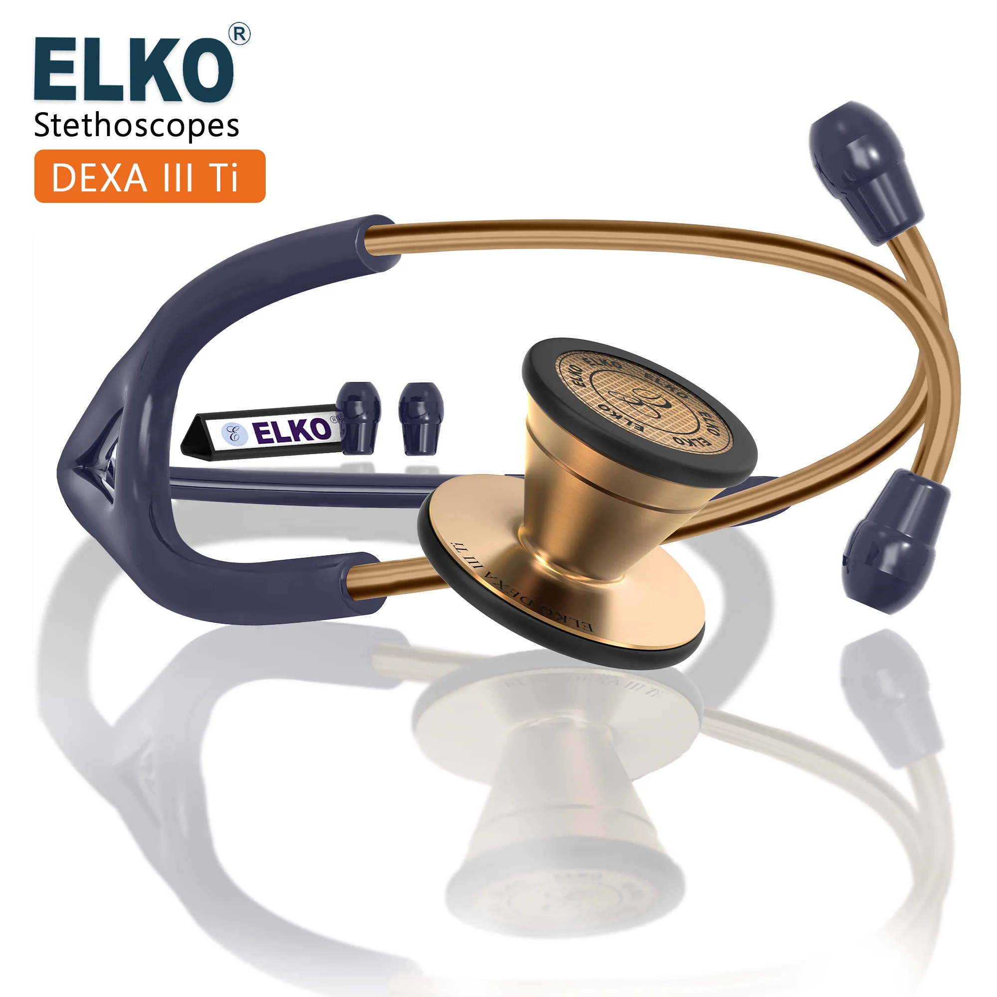 ELKO DEXA III Ti Titanium Stethoscope - Rose Gold - Image 41