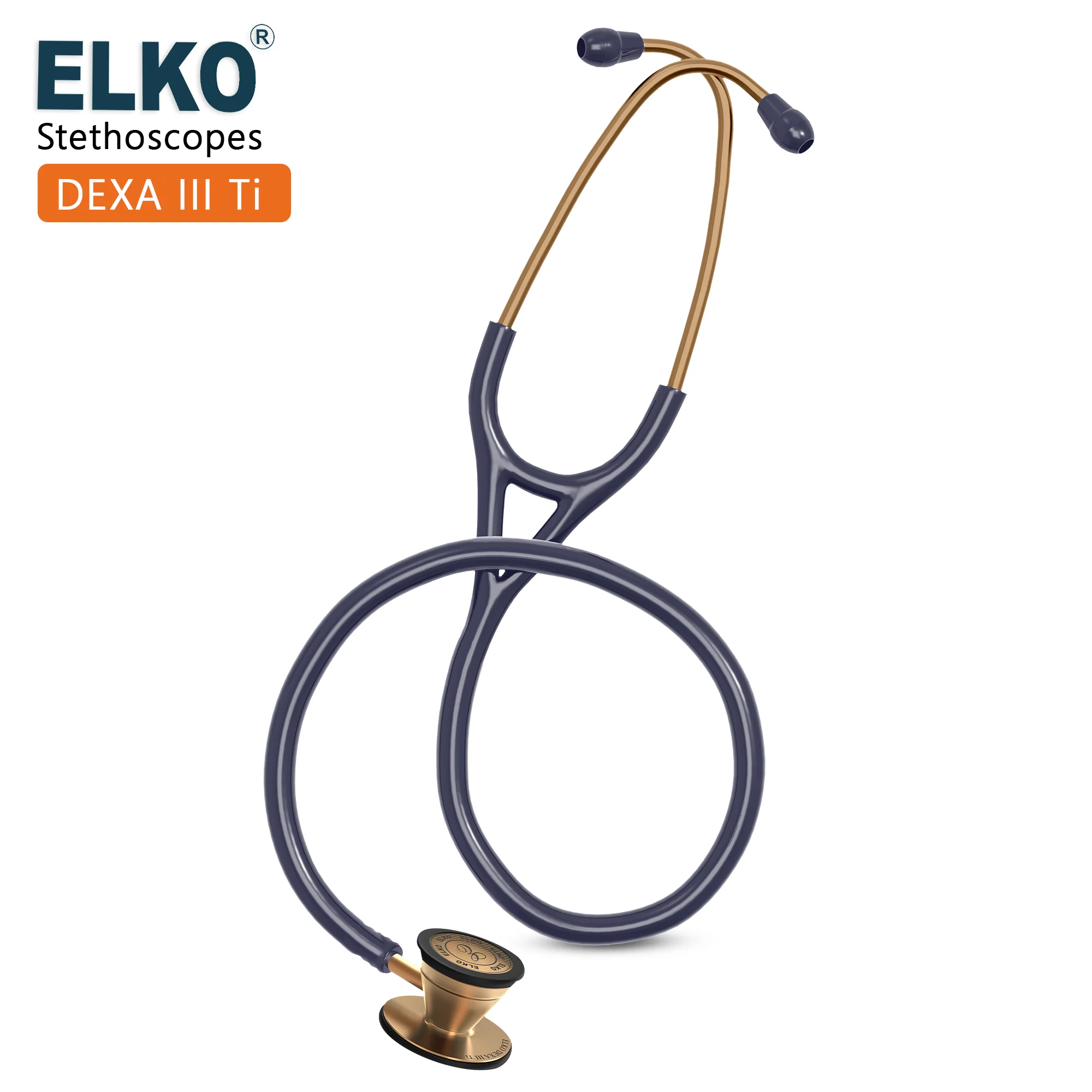 ELKO DEXA III Ti Titanium Stethoscope - Rose Gold - Image 42
