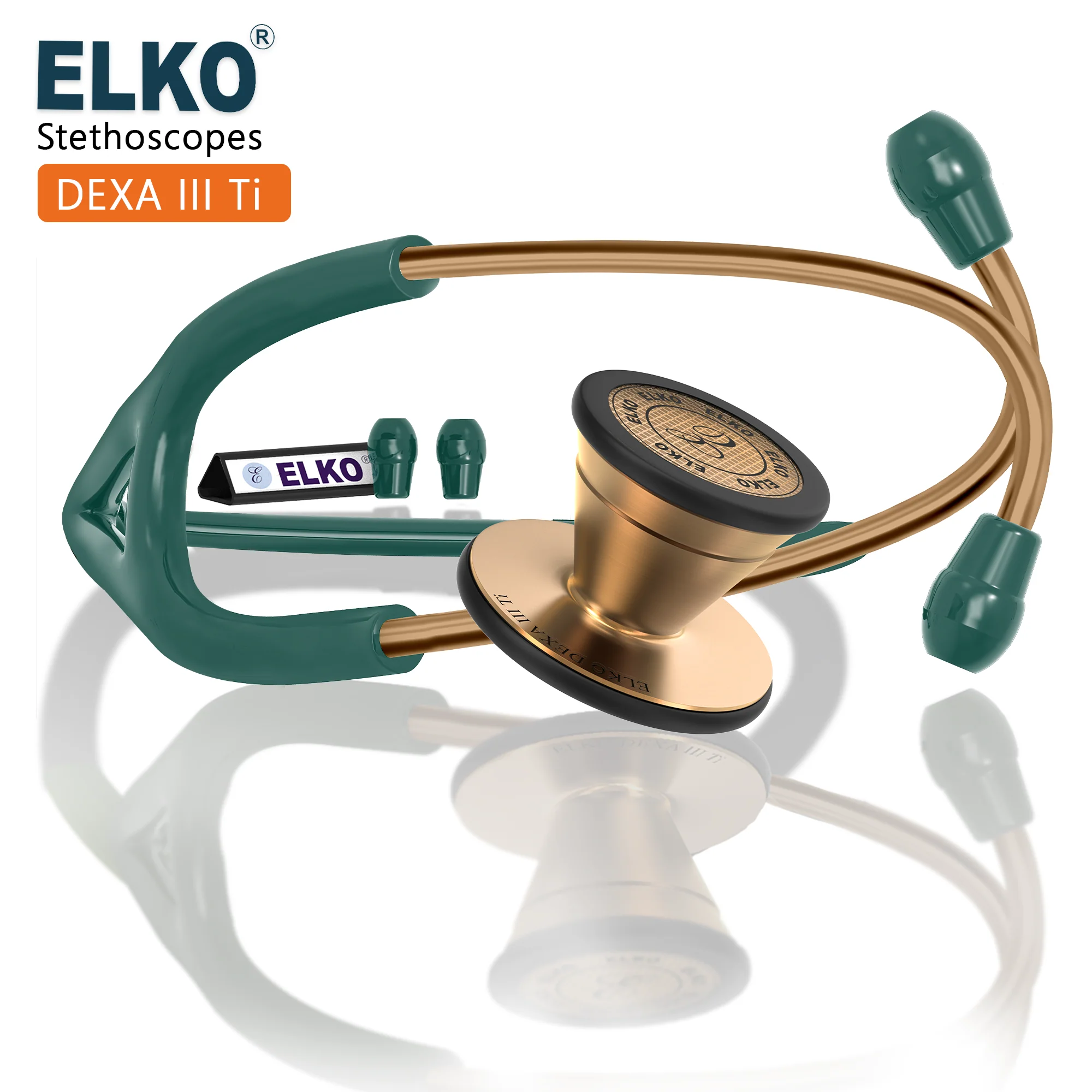 ELKO DEXA III Ti Titanium Stethoscope - Rose Gold - Image 48