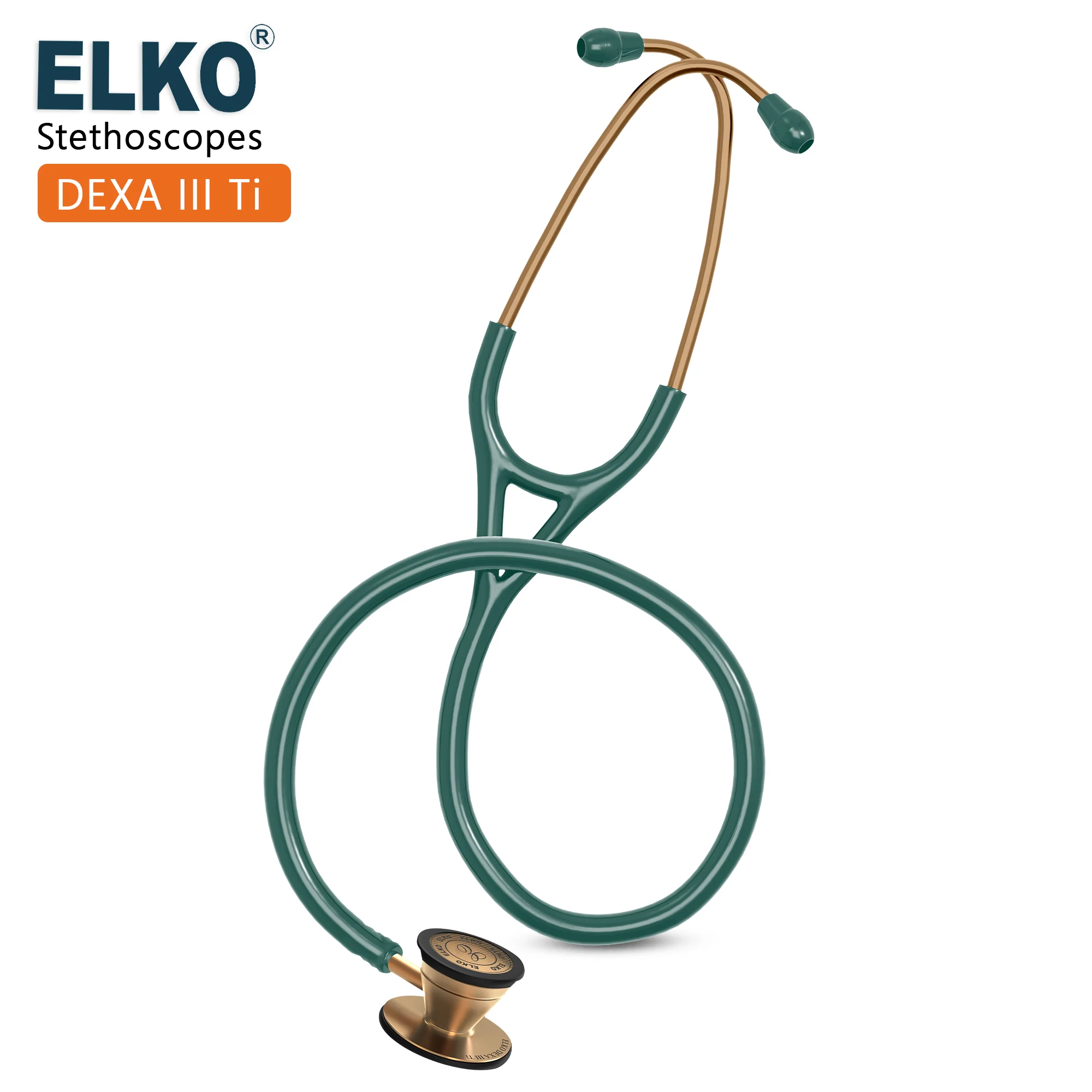 ELKO DEXA III Ti Titanium Stethoscope - Rose Gold - Image 49