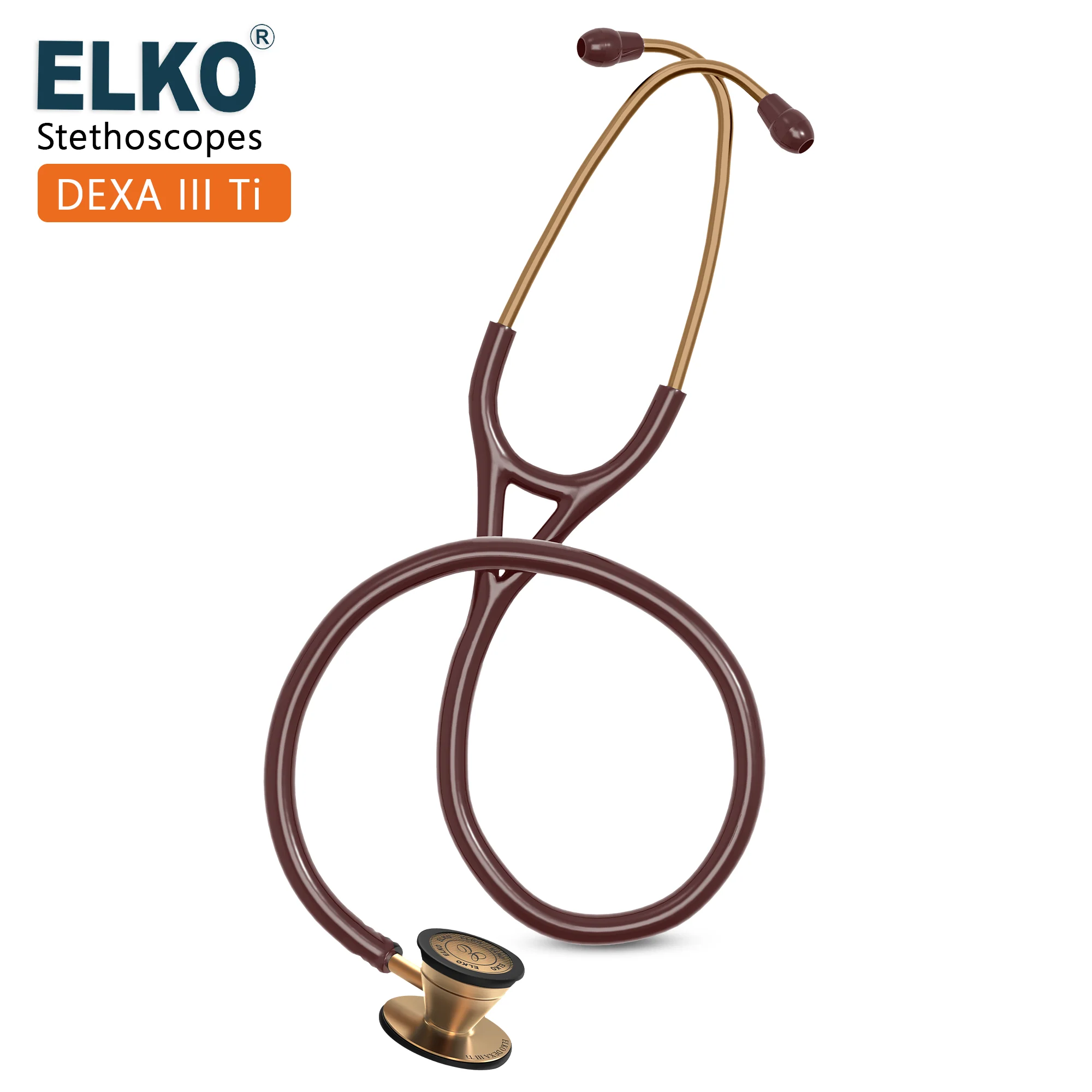 ELKO DEXA III Ti Titanium Stethoscope - Rose Gold - Image 7