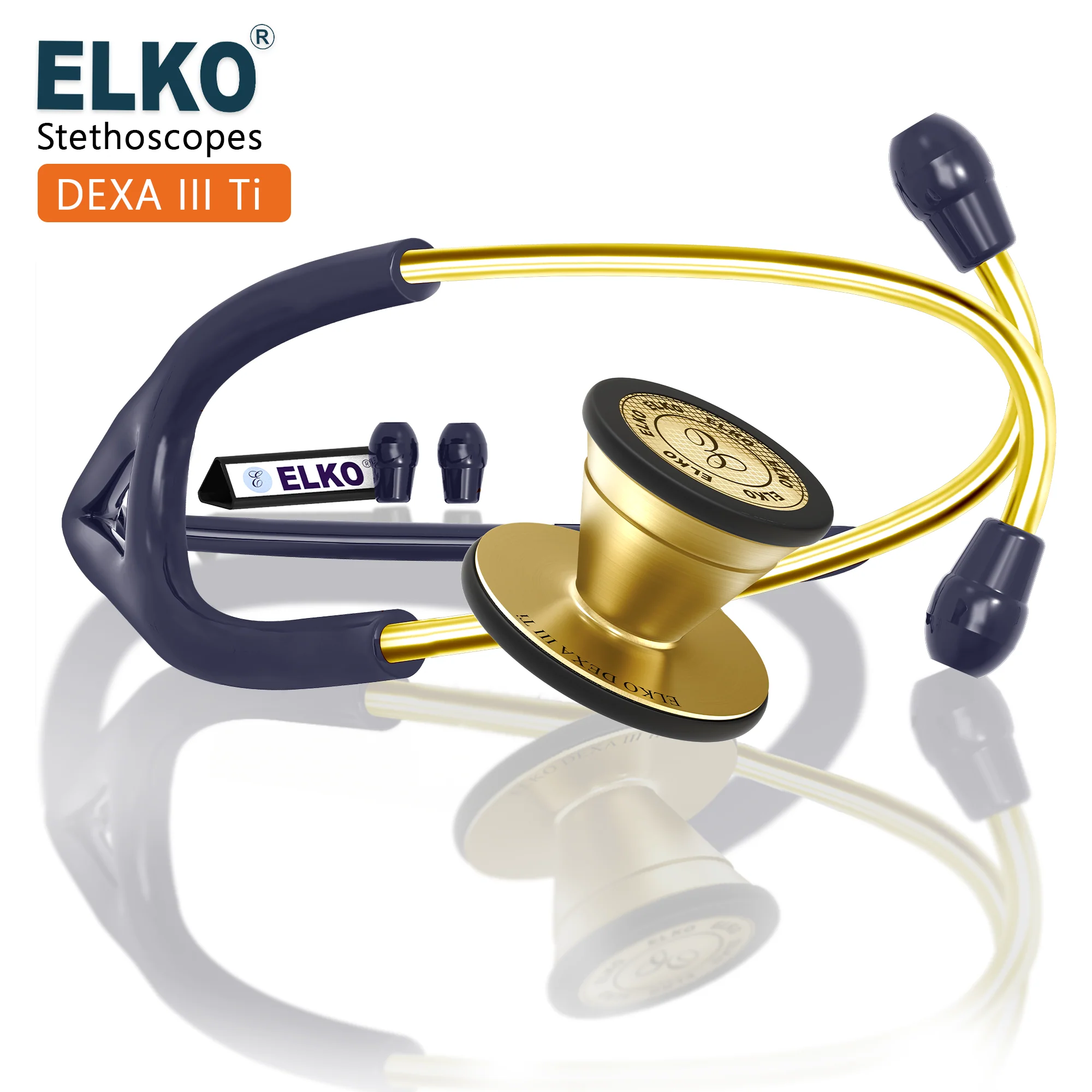 ELKO DEXA III Ti Titanium Stethoscopes- Gold Edition - Image 14