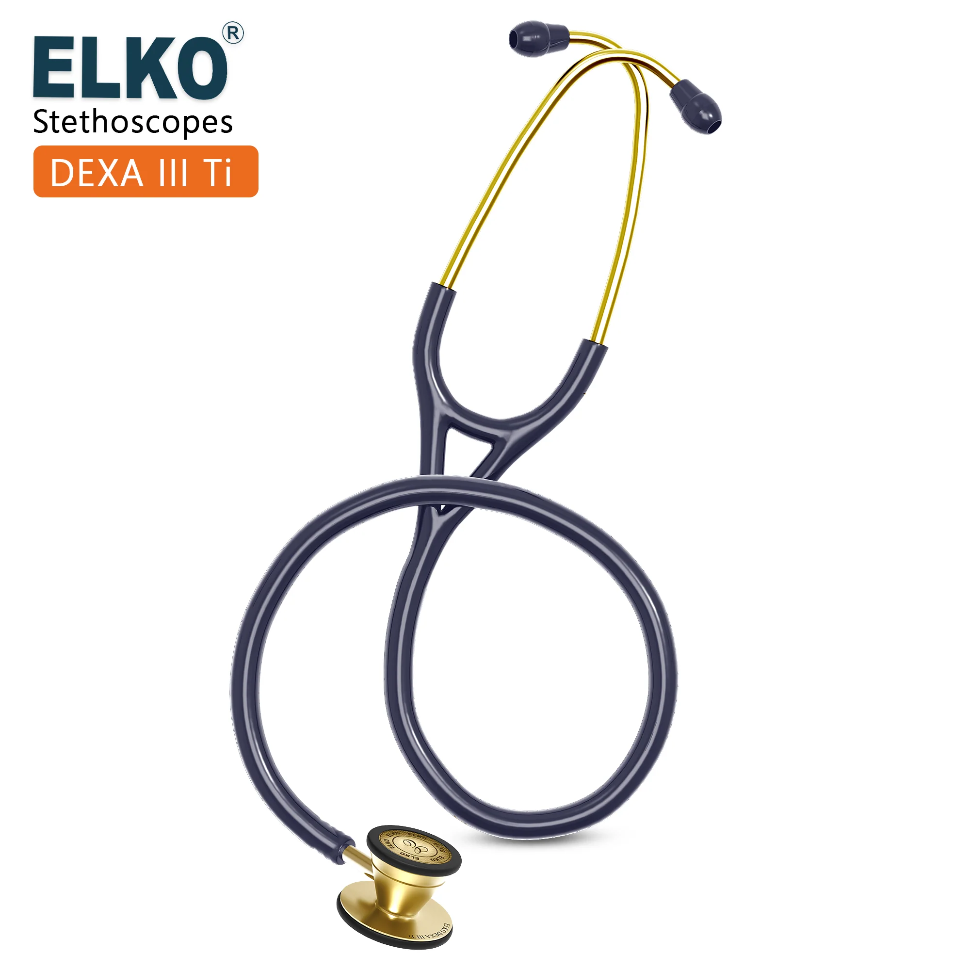 ELKO DEXA III Ti Titanium Stethoscopes- Gold Edition - Image 15