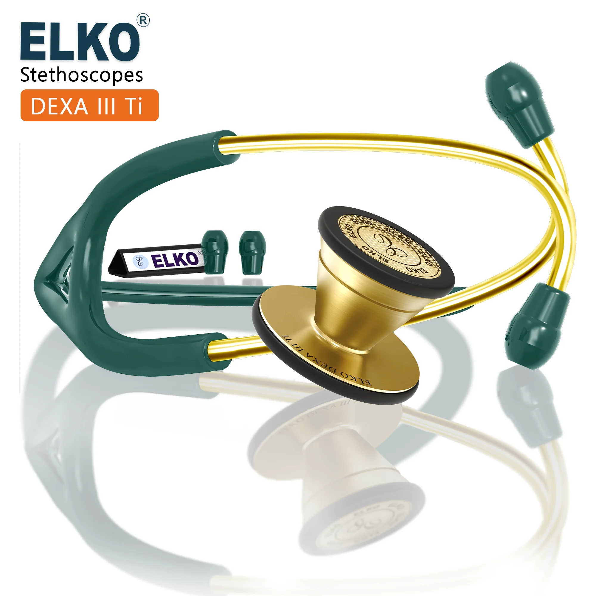 ELKO DEXA III Ti Titanium Stethoscopes- Gold Edition - Image 22
