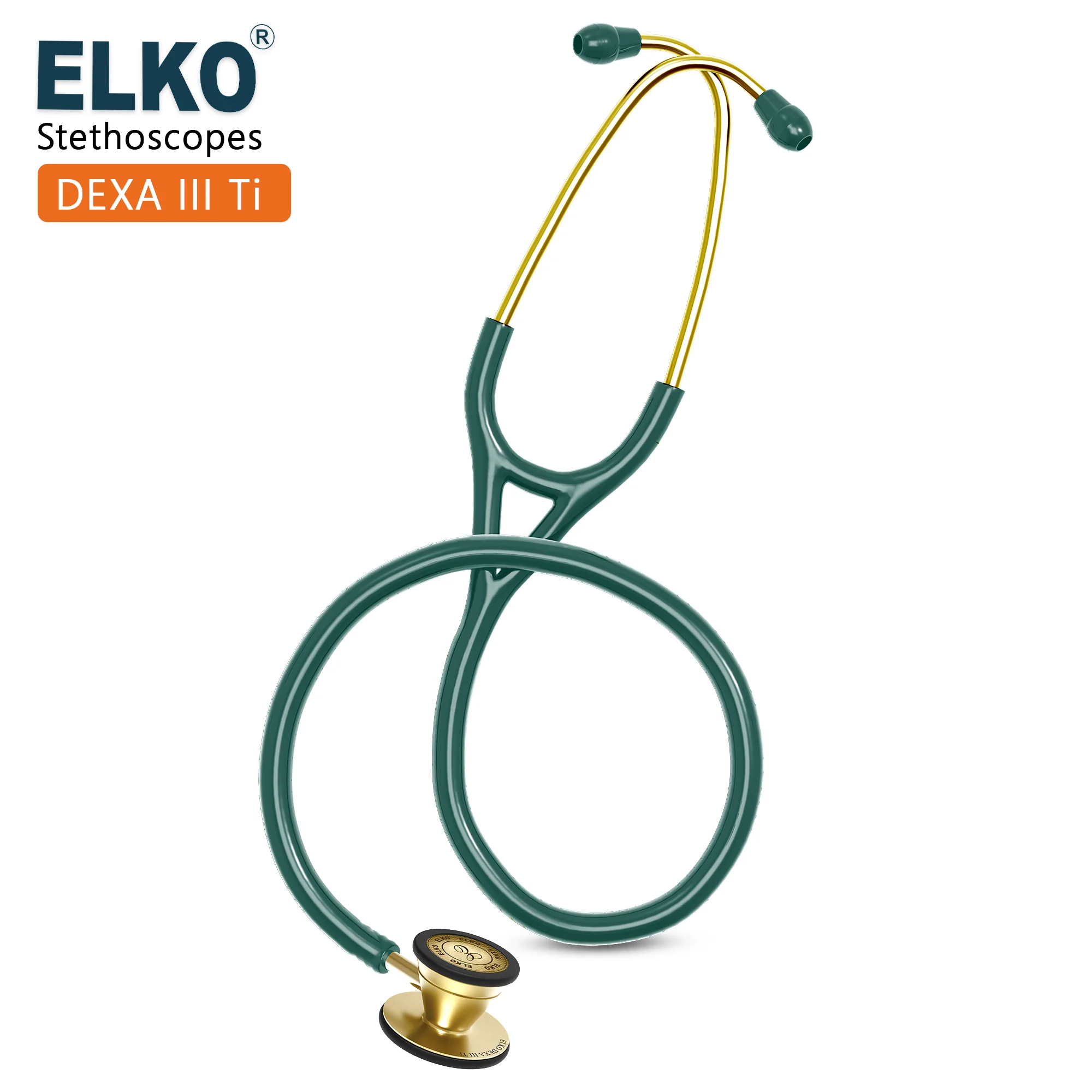 ELKO DEXA III Ti Titanium Stethoscopes- Gold Edition - Image 23