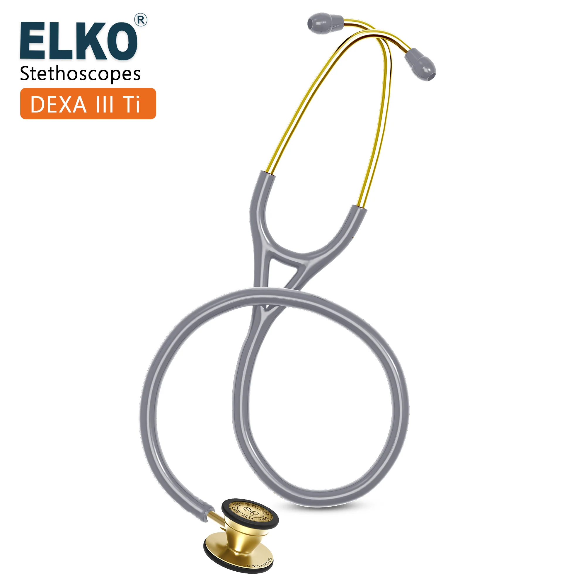 ELKO DEXA III Ti Titanium Stethoscopes- Gold Edition - Image 31