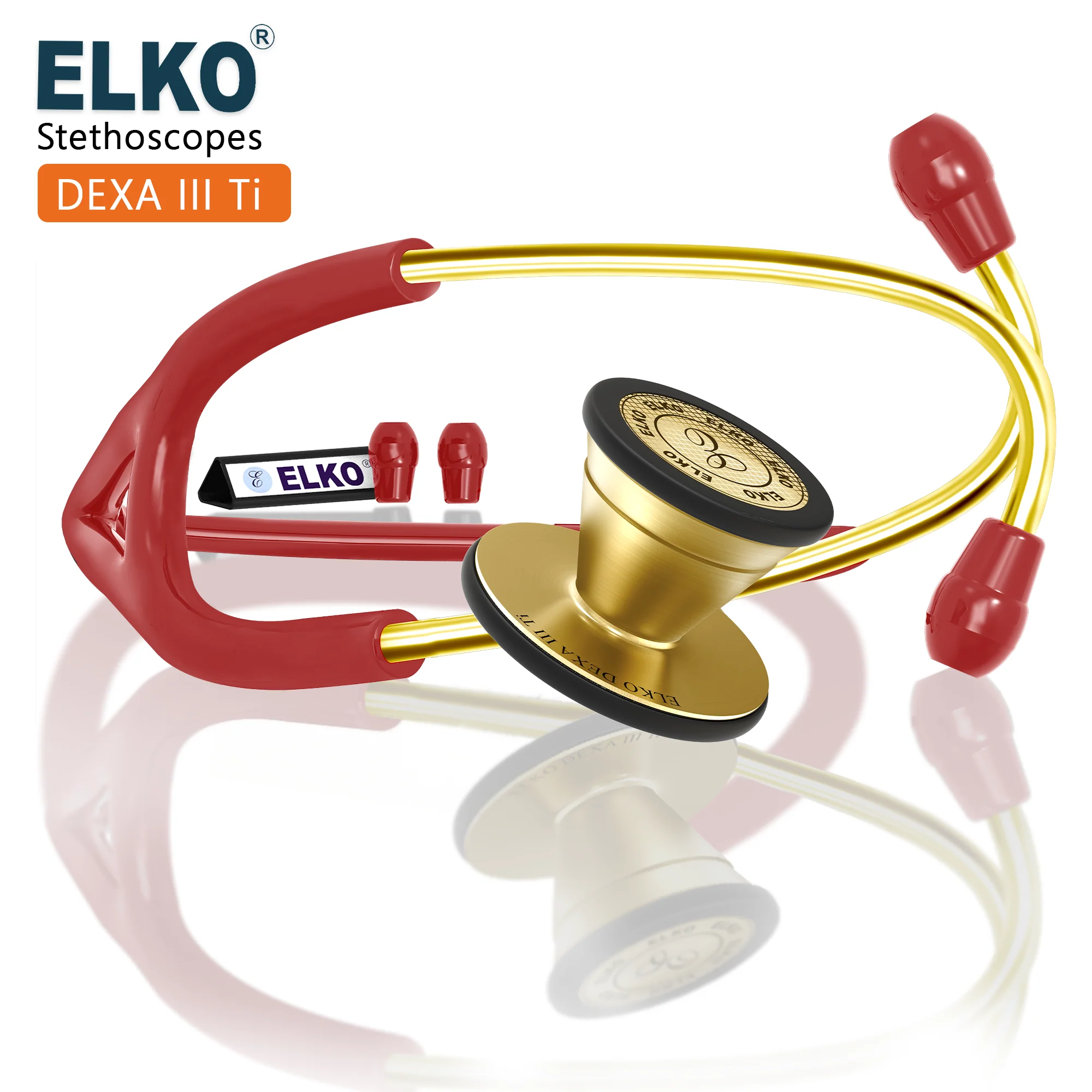 ELKO DEXA III Ti Titanium Stethoscopes- Gold Edition - Image 38
