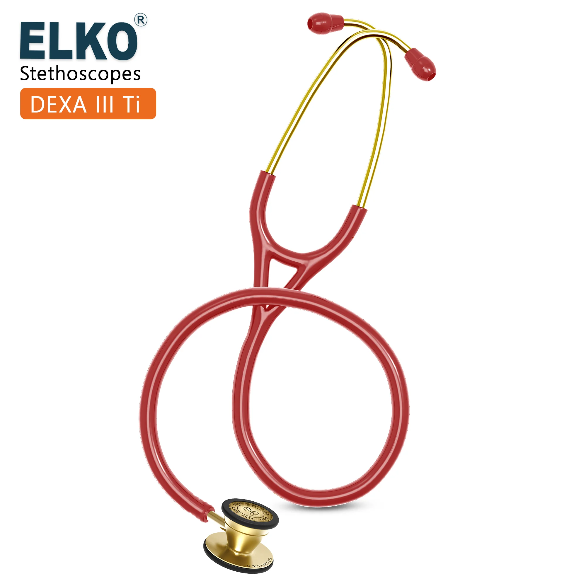 ELKO DEXA III Ti Titanium Stethoscopes- Gold Edition - Image 39