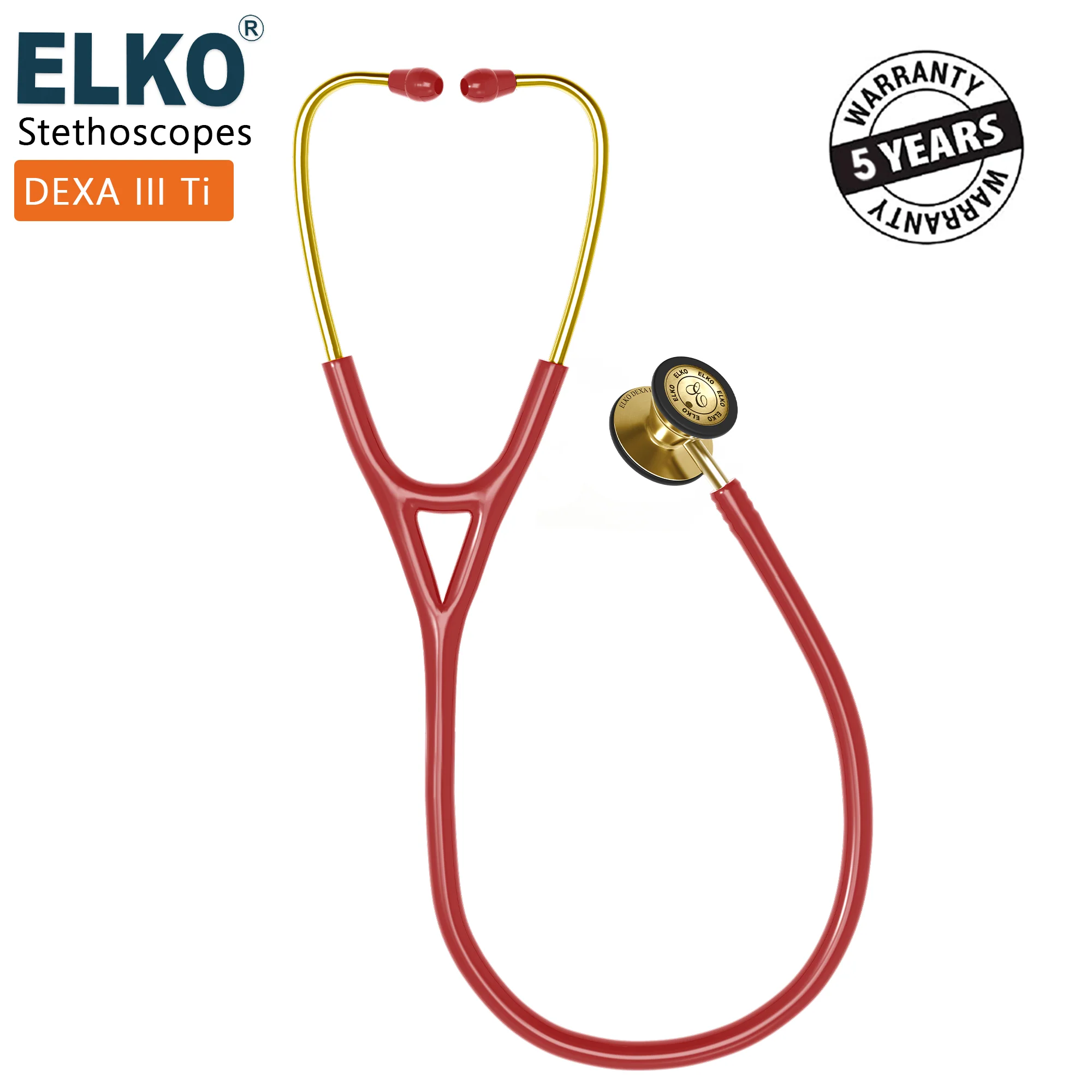 ELKO DEXA III Ti Titanium Stethoscopes- Gold Edition - Image 40