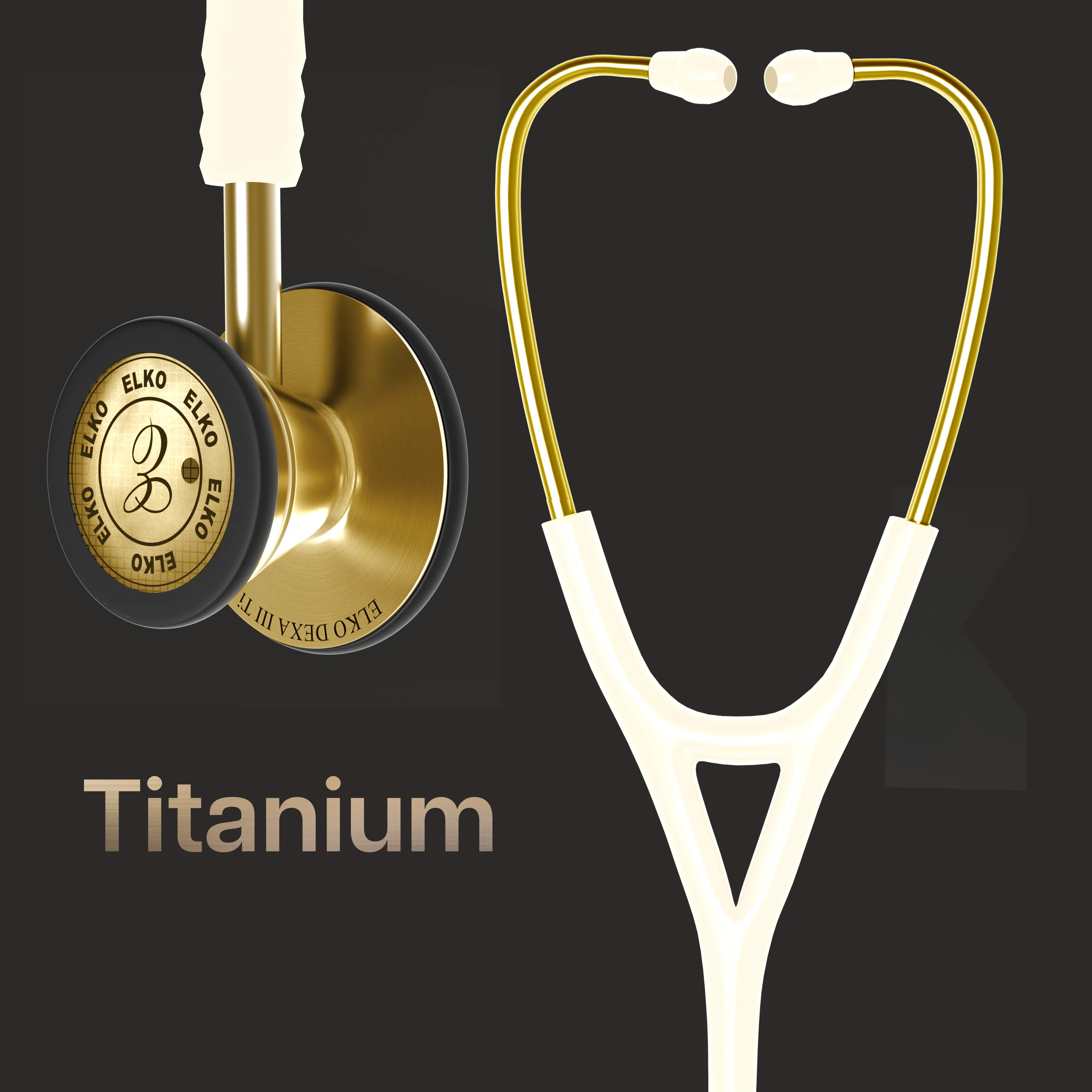 ELKO DEXA III Ti Titanium Stethoscopes- Gold Edition - Image 41
