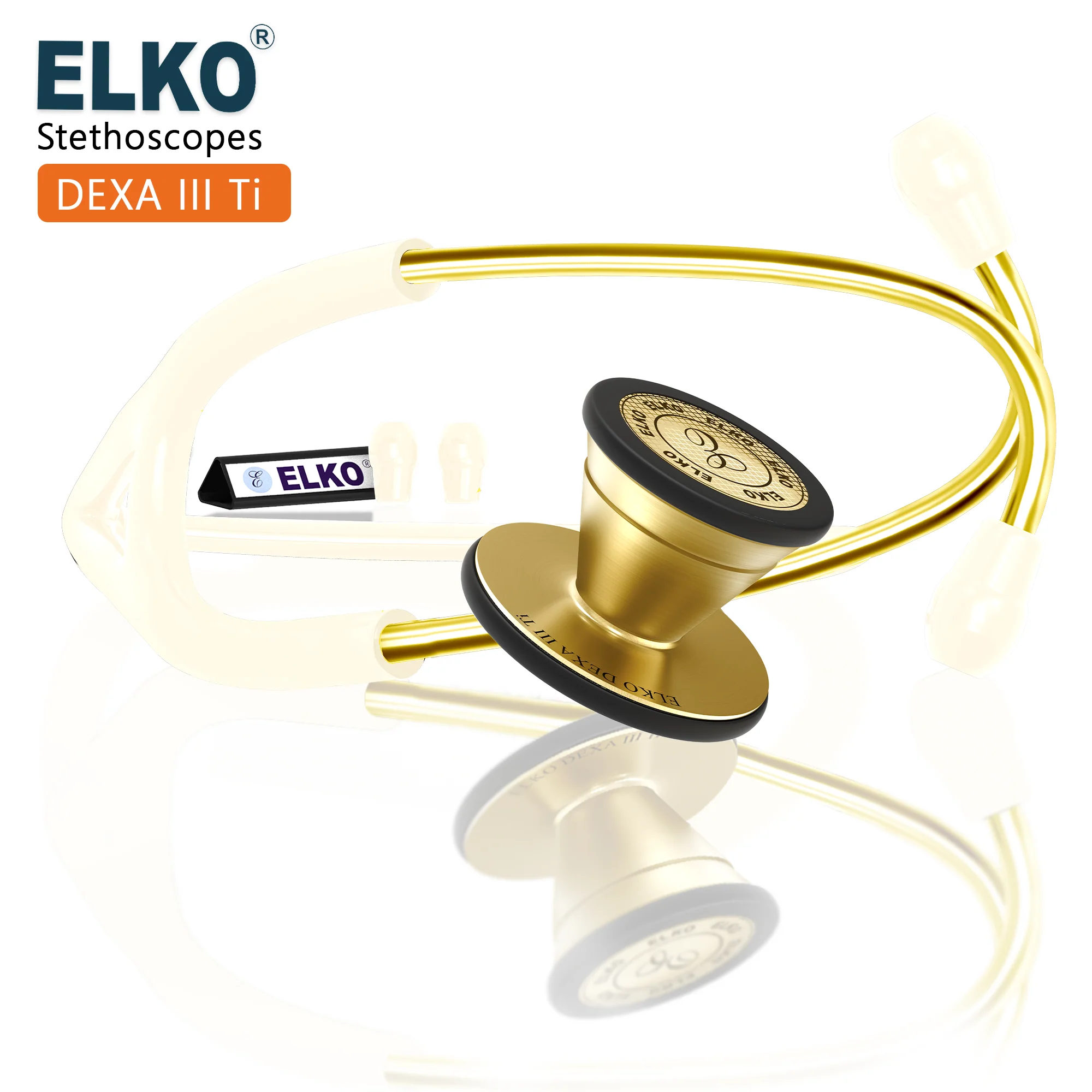 ELKO DEXA III Ti Titanium Stethoscopes- Gold Edition - Image 46