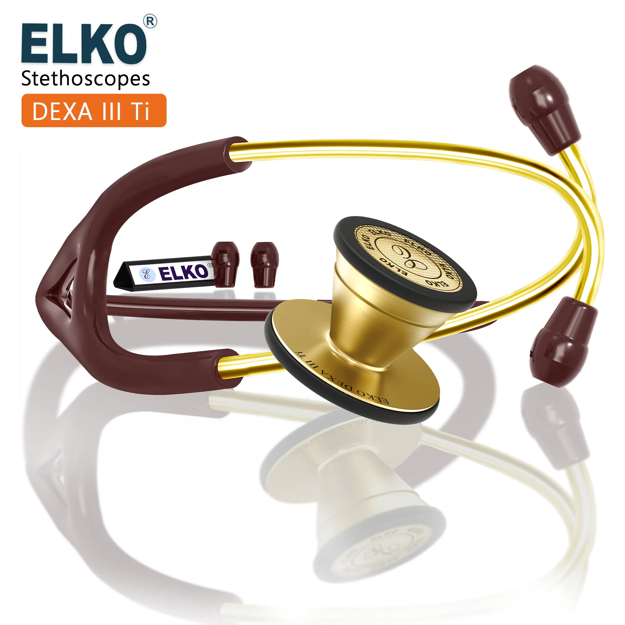 ELKO DEXA III Ti Titanium Stethoscopes- Gold Edition - Image 54