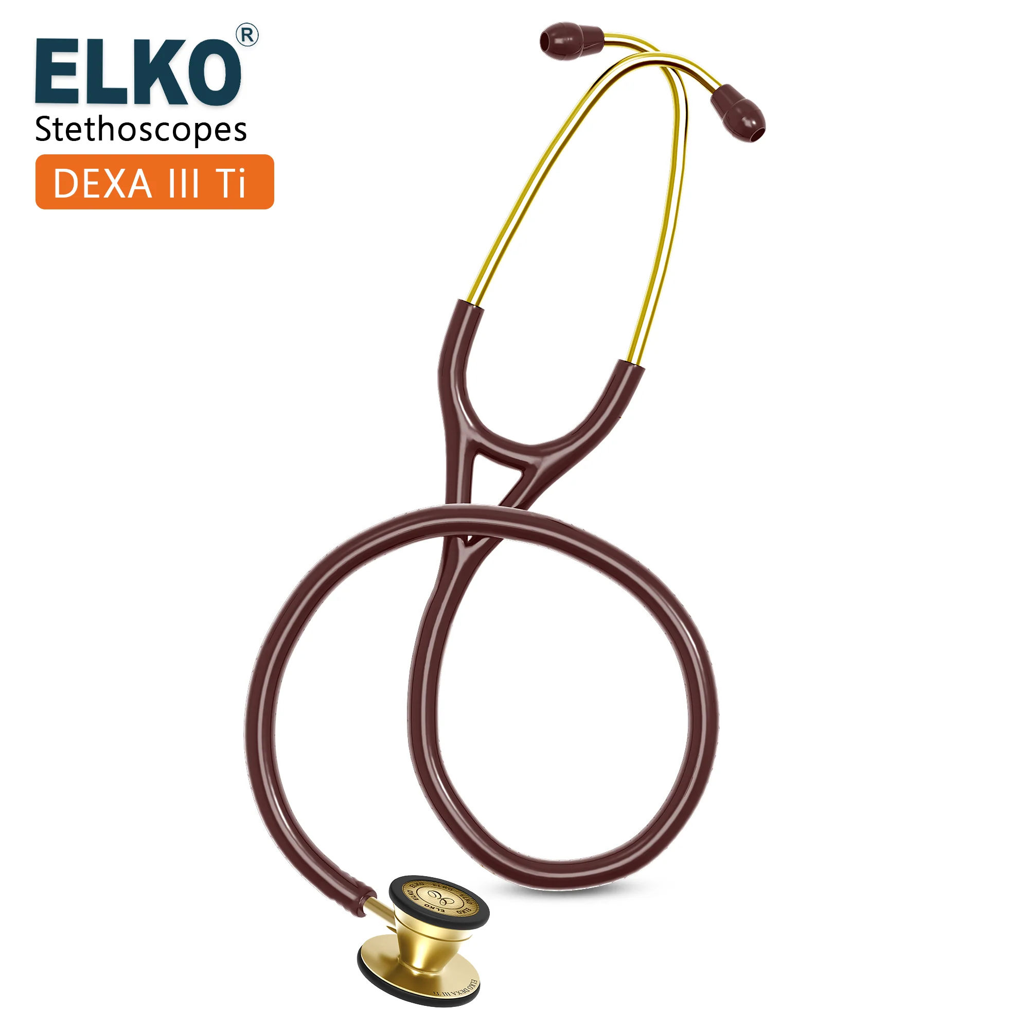 ELKO DEXA III Ti Titanium Stethoscopes- Gold Edition - Image 55