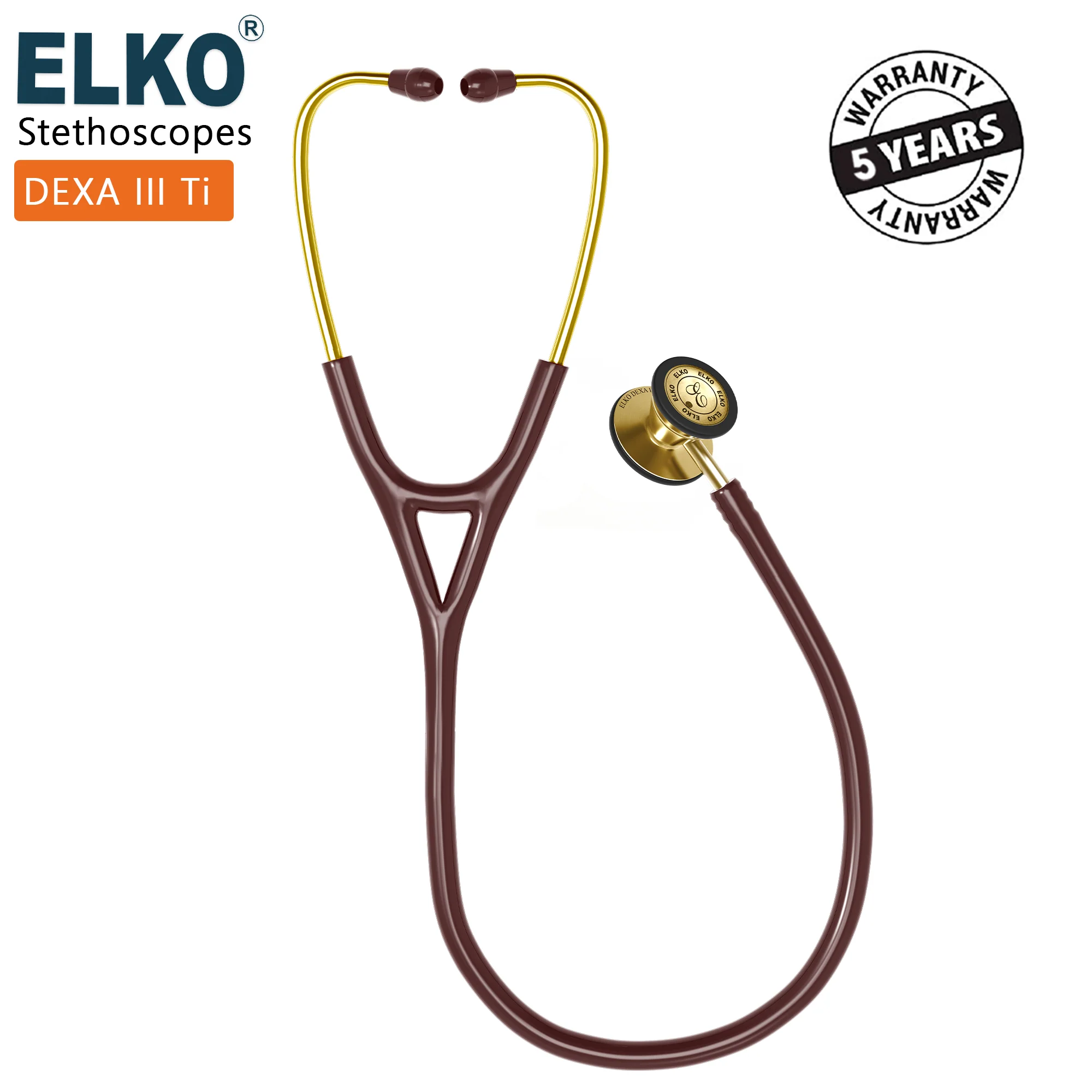 ELKO DEXA III Ti Titanium Stethoscopes- Gold Edition - Image 56