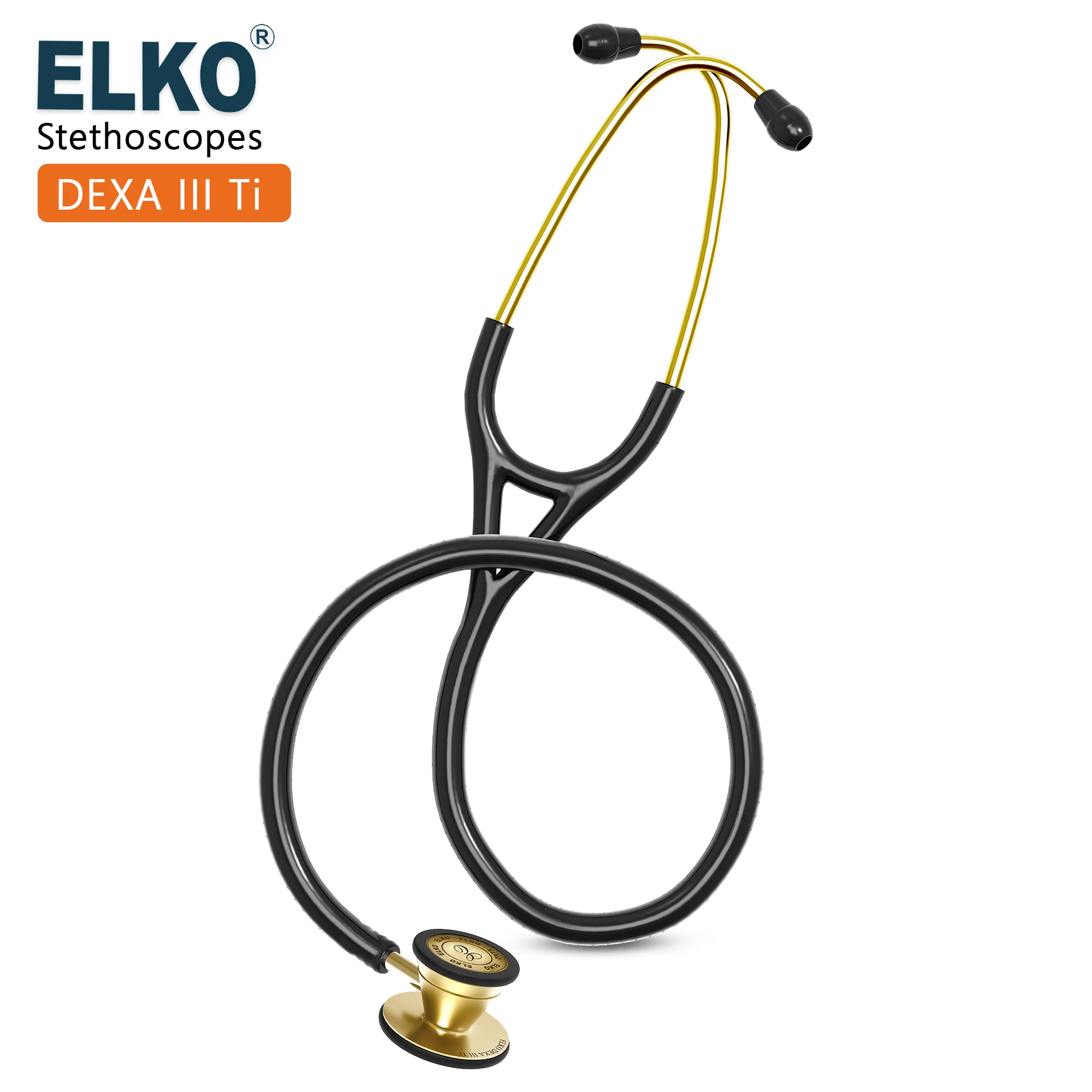 ELKO DEXA III Ti Titanium Stethoscopes- Gold Edition - Image 7