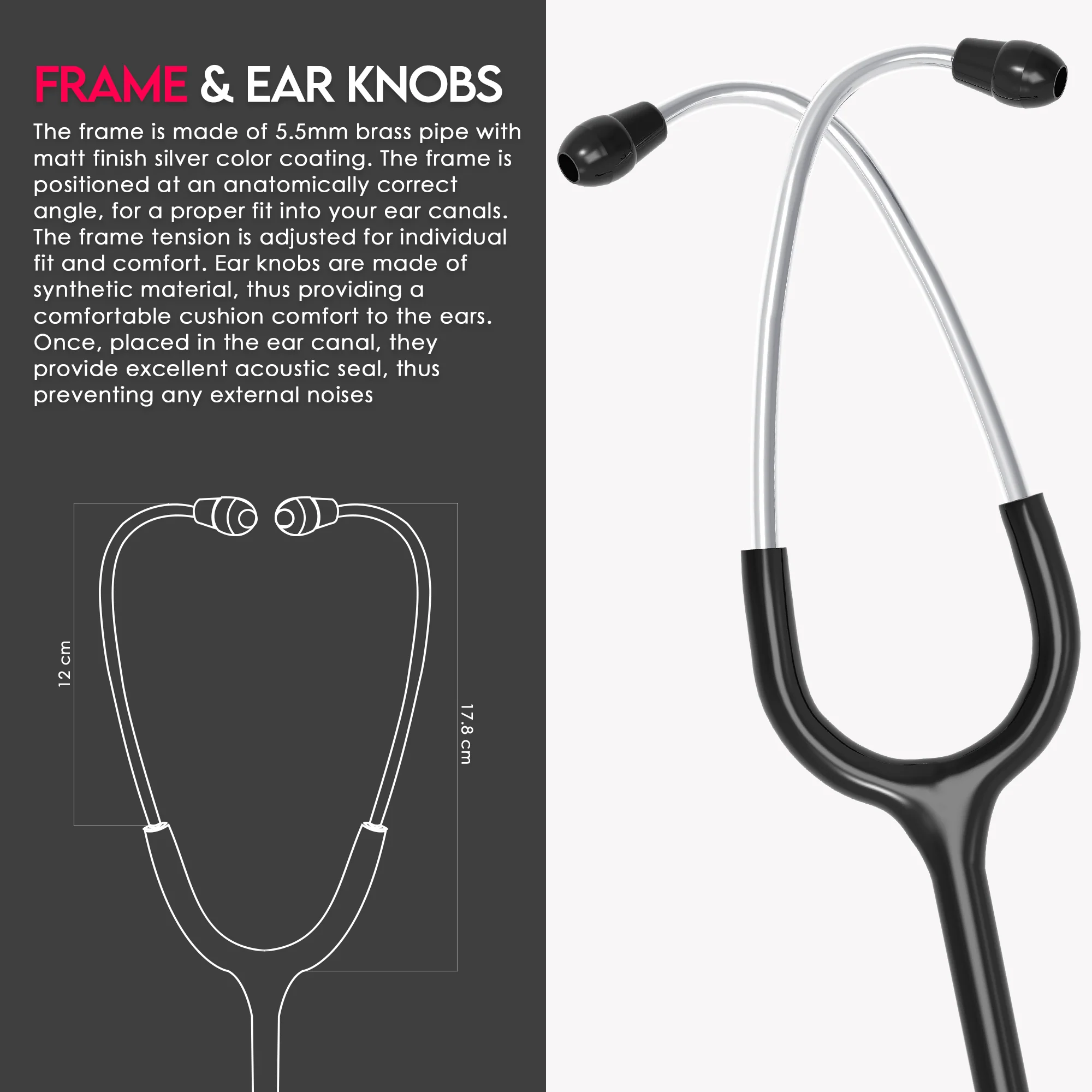 ELKO Magna-Plus Brass Single Head Stethoscope - Image 10