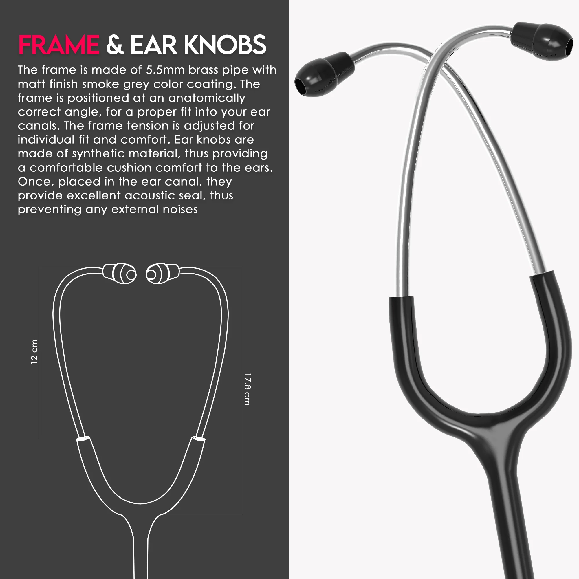ELKO Magna-Plus Brass Single Head Stethoscope - Image 16