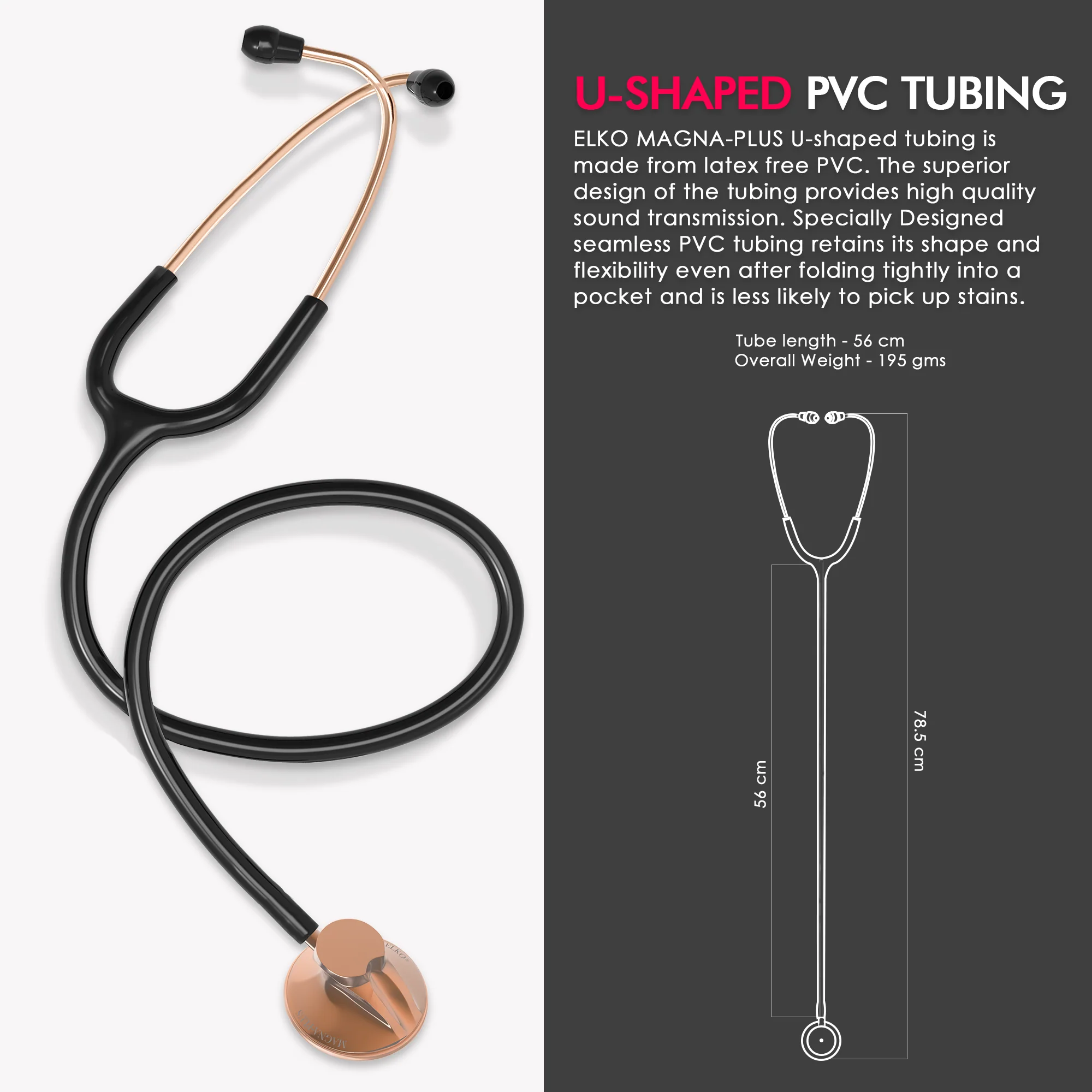 ELKO Magna-Plus Brass Single Head Stethoscope - Image 6