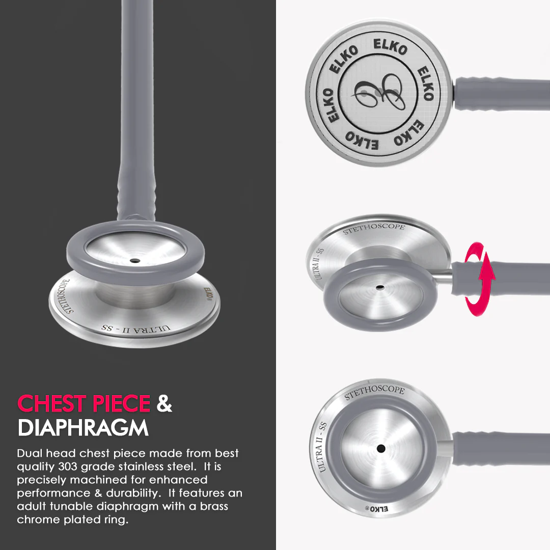 ELKO ULTRA II SS Stainless Steel Stethoscope - Image 40